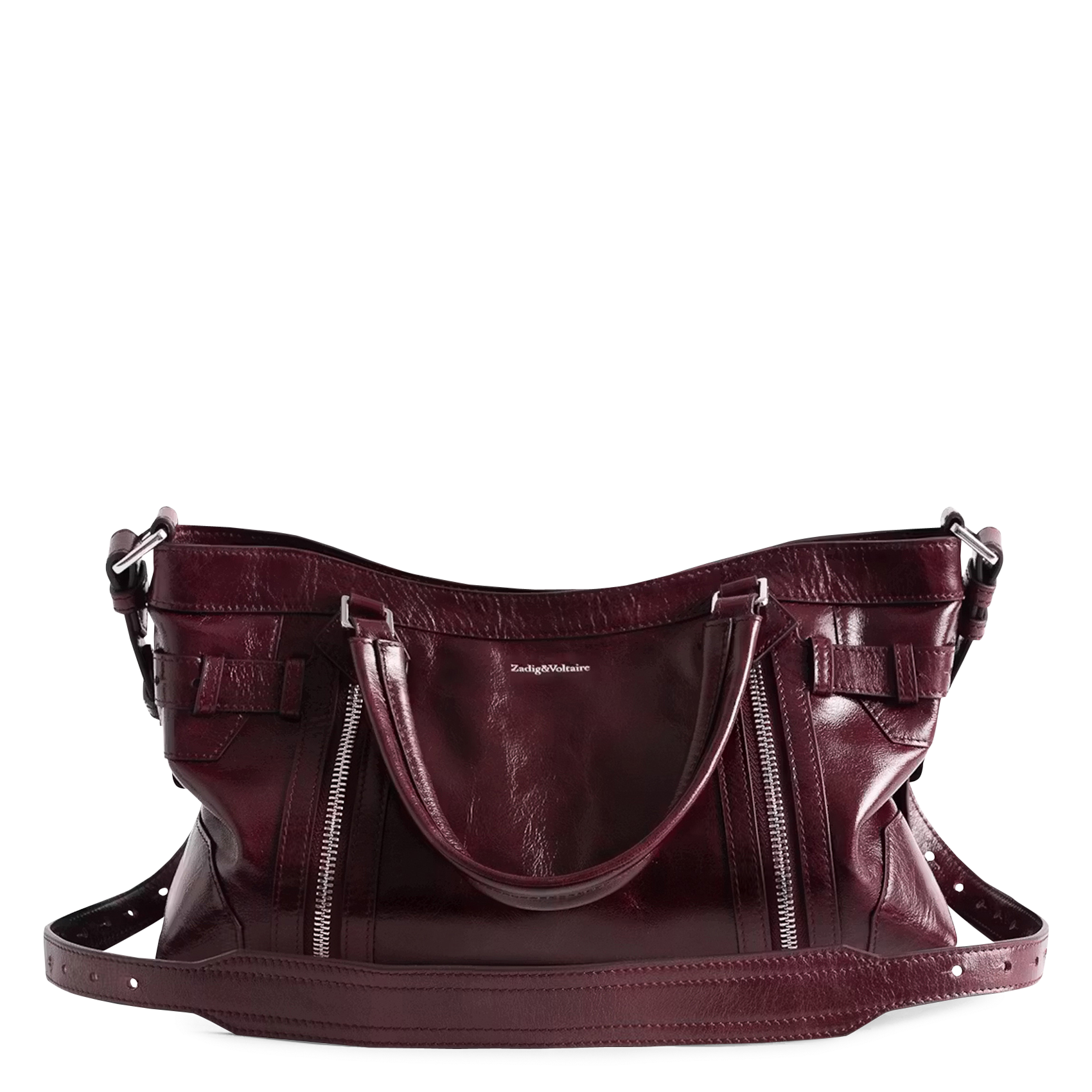 Sac bandoulière en cuir ZADIG&VOLTAIRE Violet