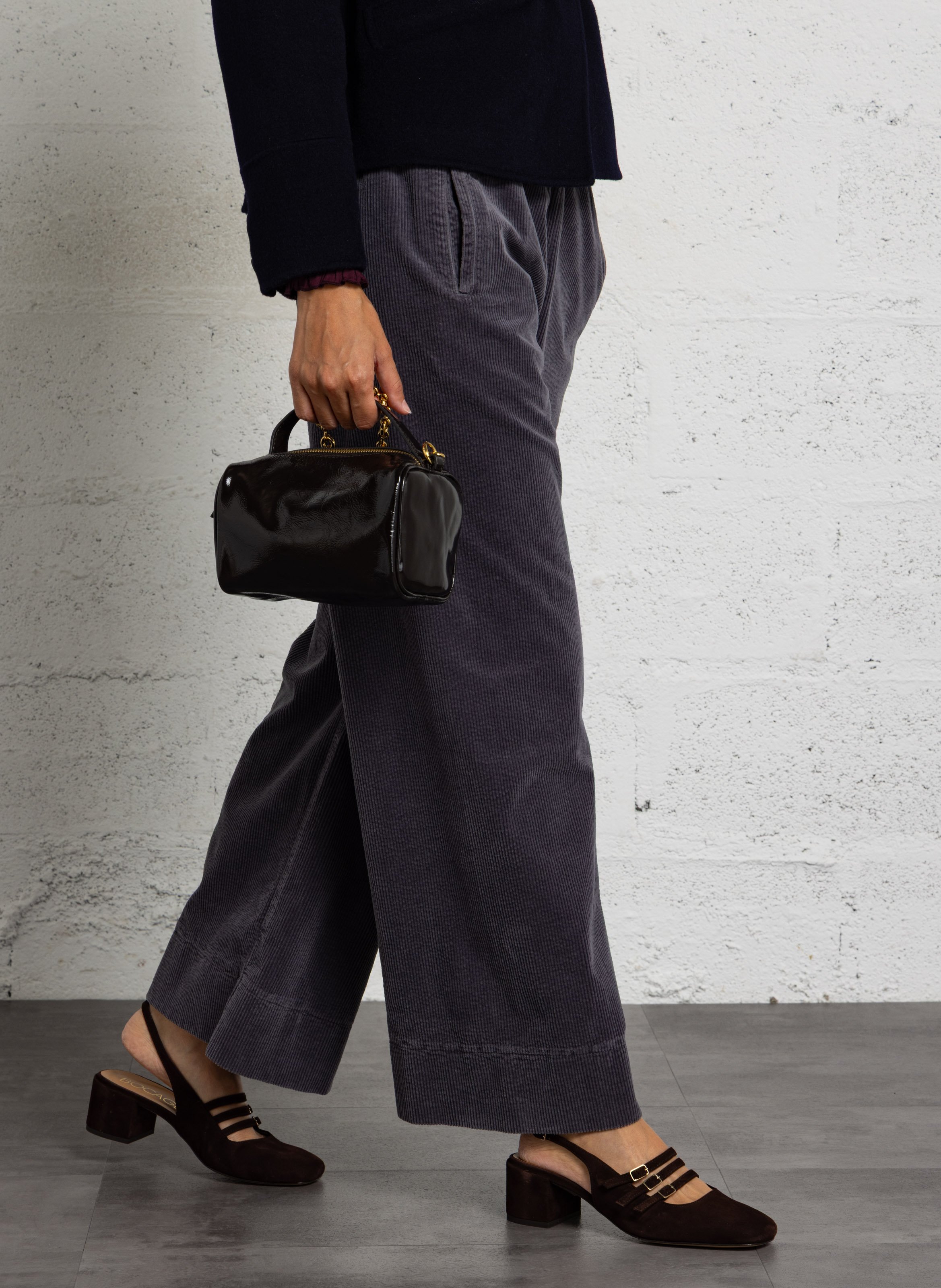 Leather handbag BERENICE Brown