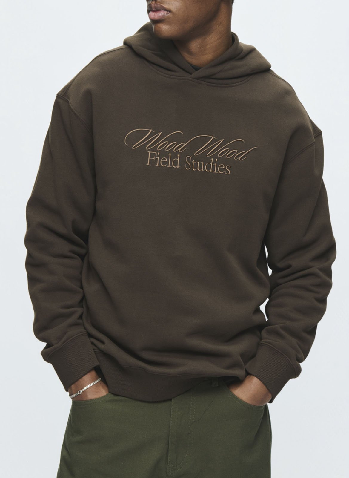 Gerades Kapuzensweatshirt aus Baumwolle WOOD WOOD Braun