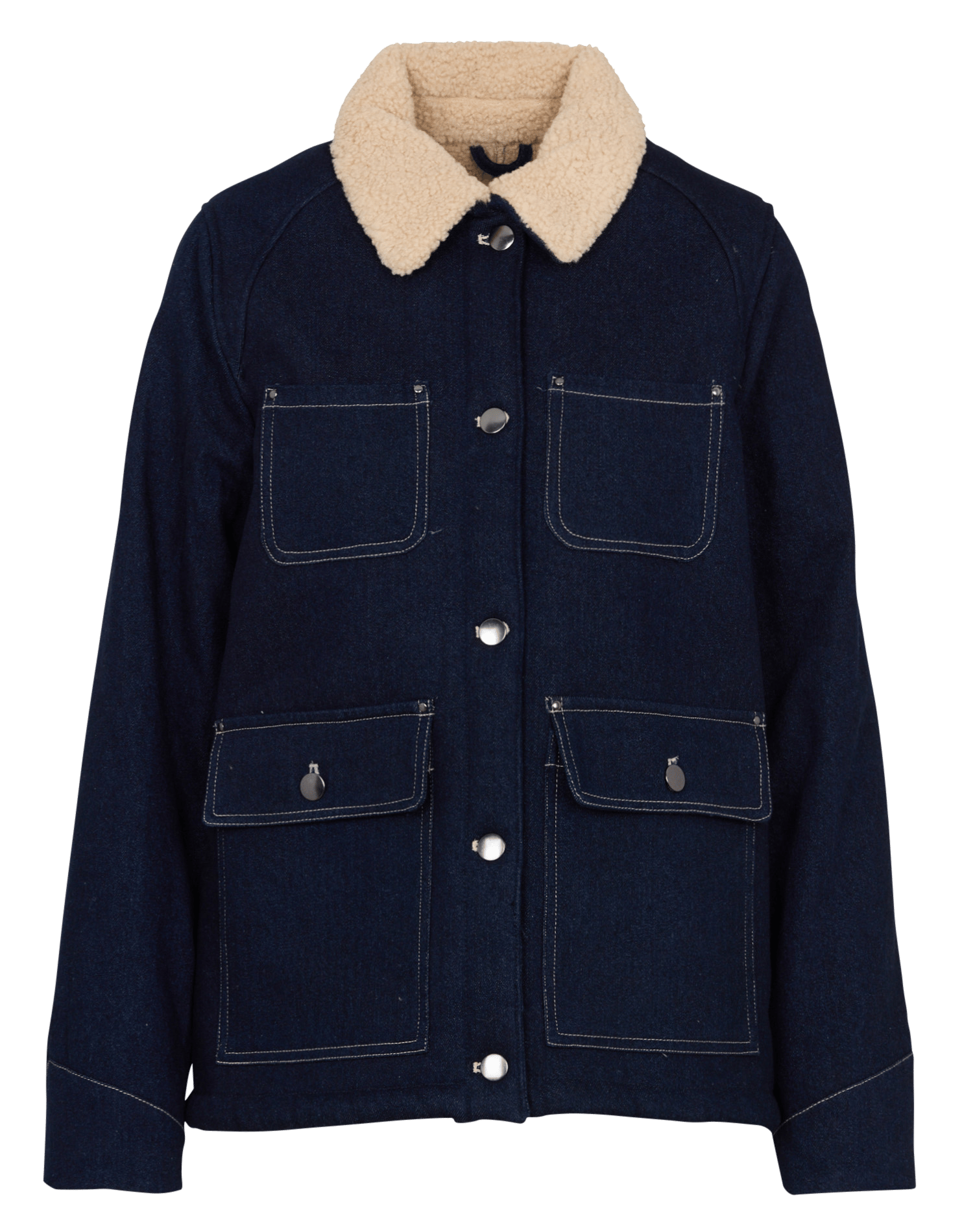 Veste denim droit col classique en coton SUD EXPRESS Bleu