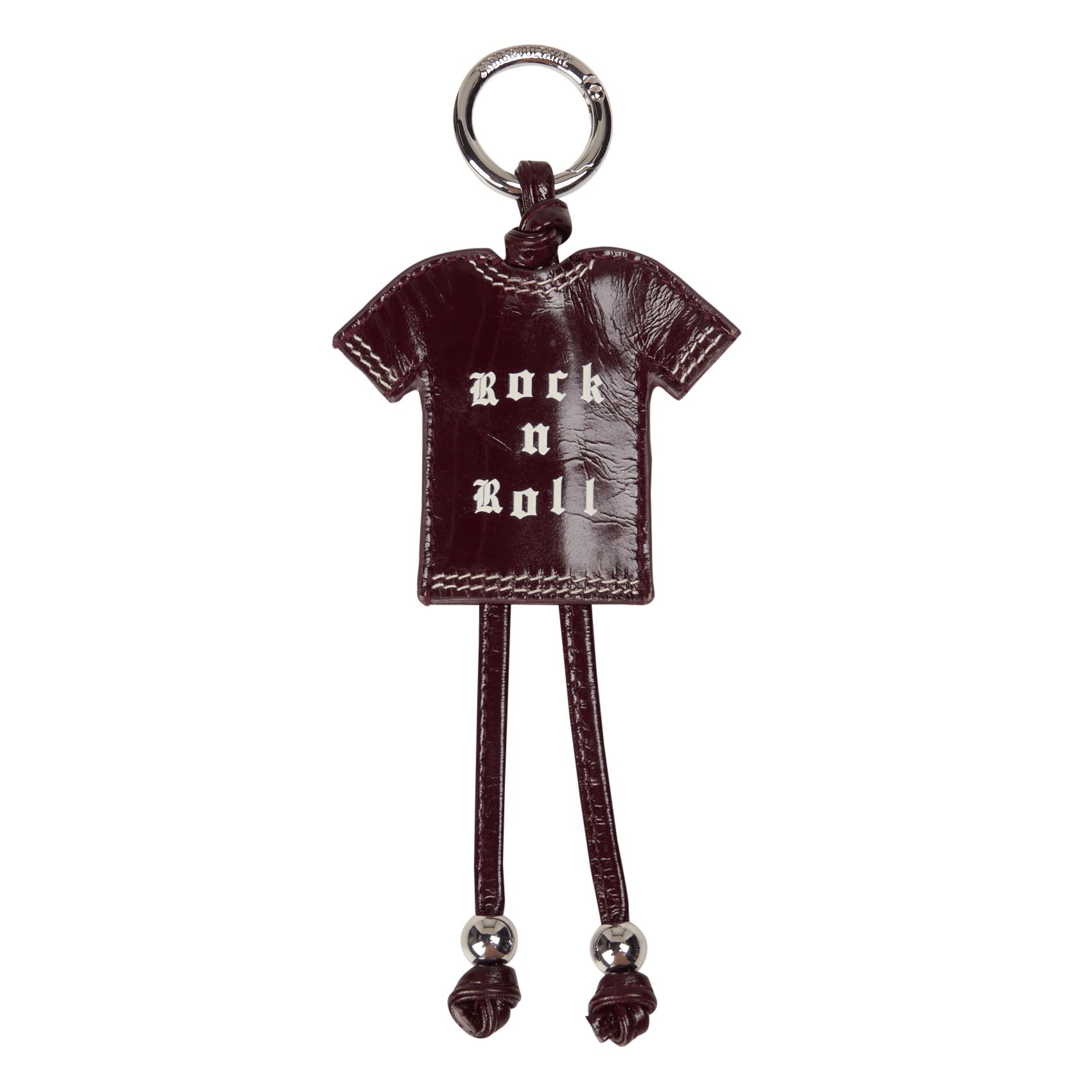 Porte-clés tee-shirt en cuir ZADIG&VOLTAIRE Violet