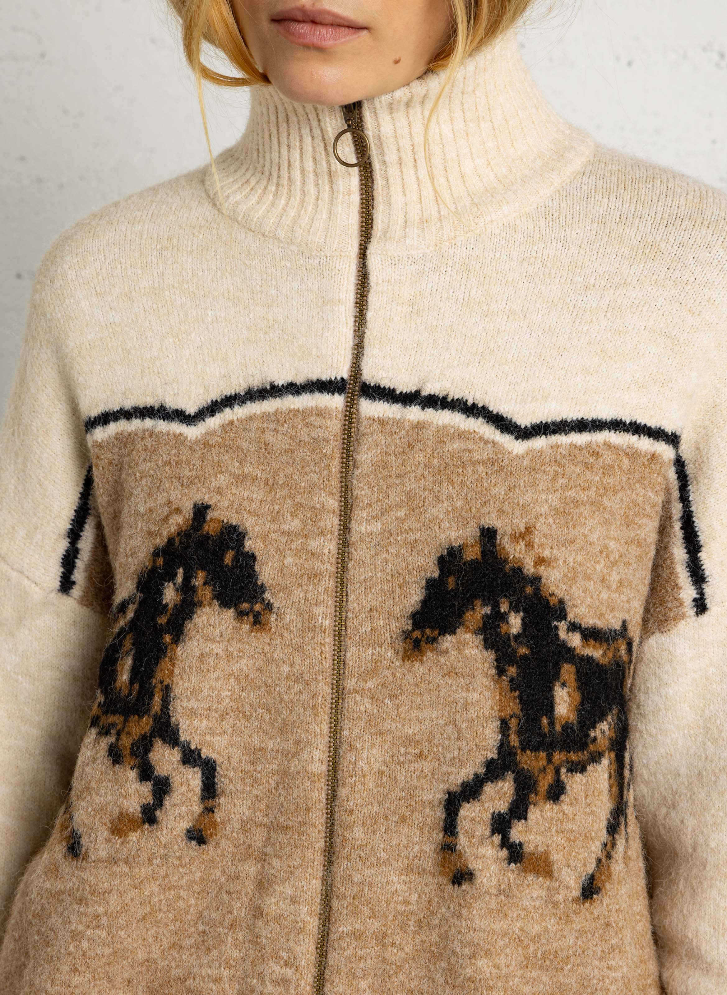 Gilet droit col montant BILLABONG Beige