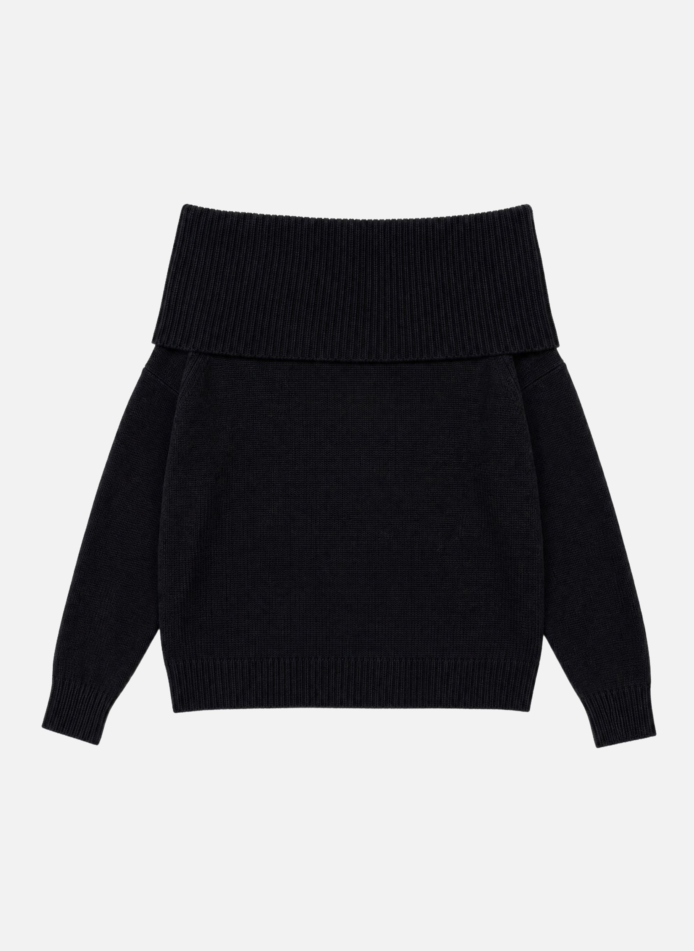 Off-the-shoulder merino wool jumper THE KOOPLES Black