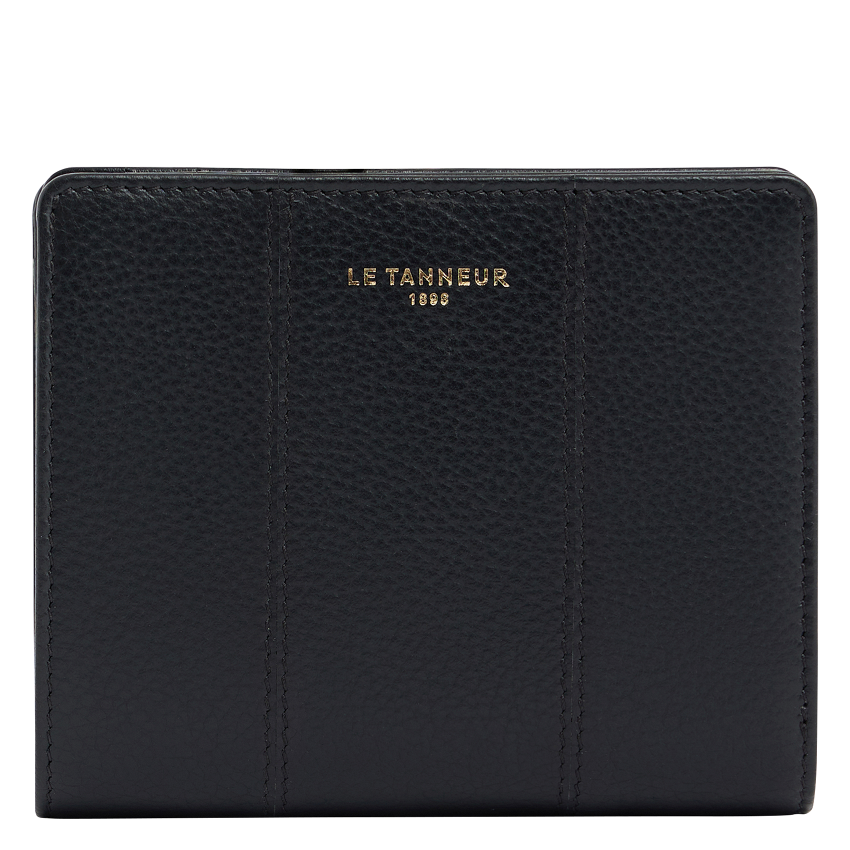 Portefeuille en cuir de vachette grainé JULIETTE Noir