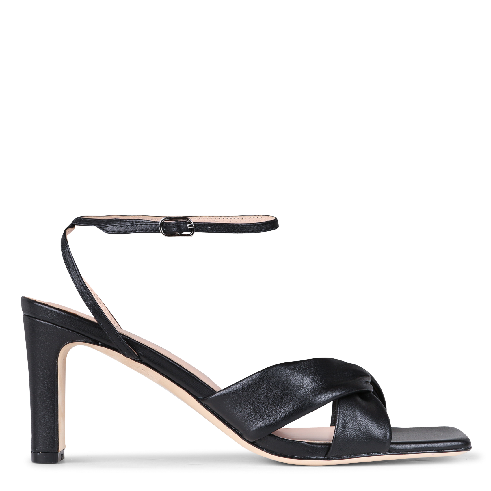 Ledersandalen mit Absatz MI/MAI Schwarz