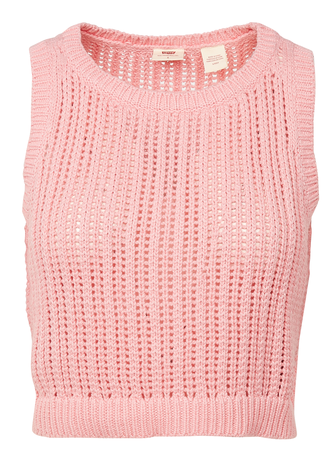 Round-neck openwork knit crop top LEVI&#039;S