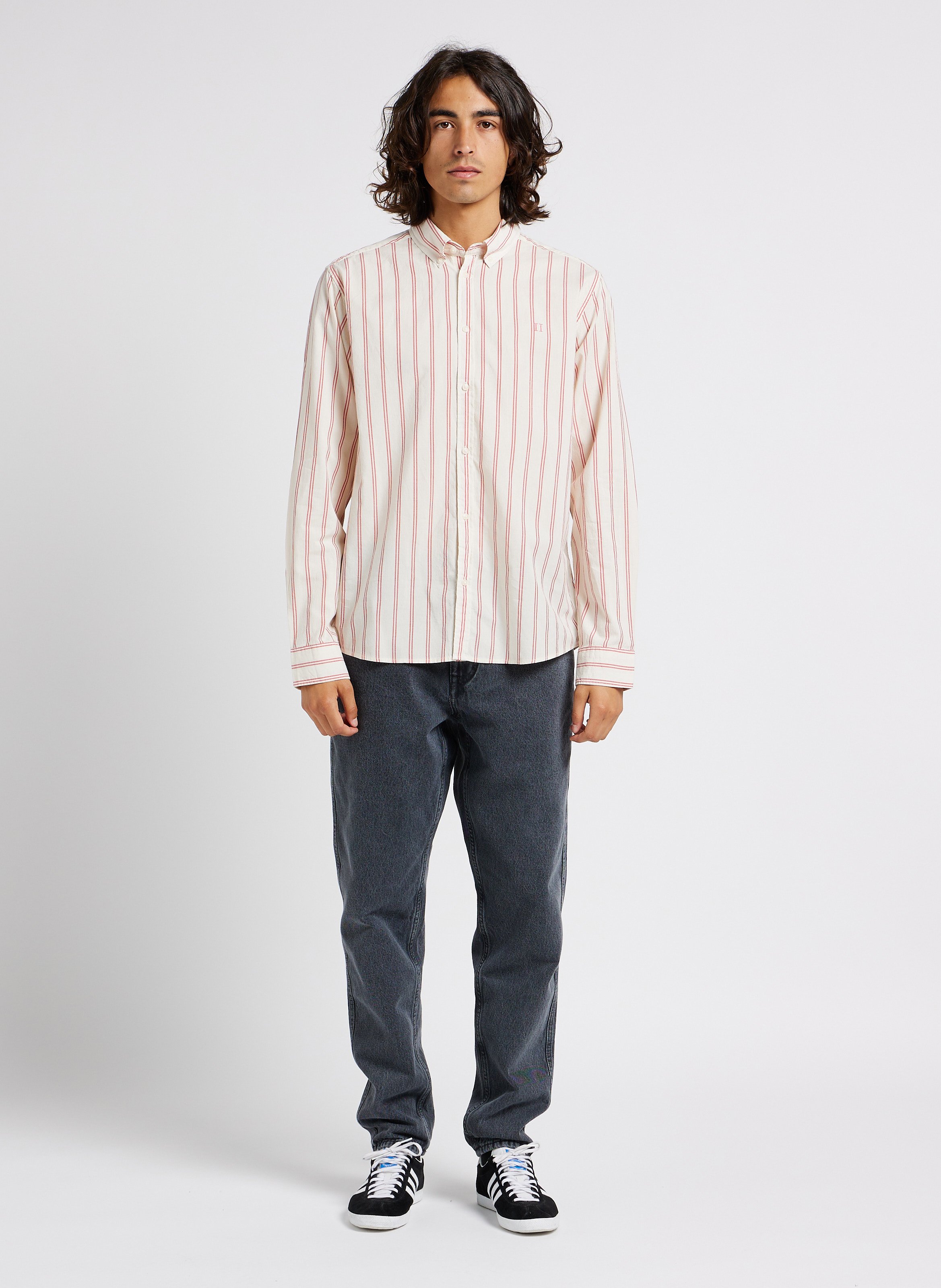 Cotton shirt with button-down collar LES DEUX Multicolored