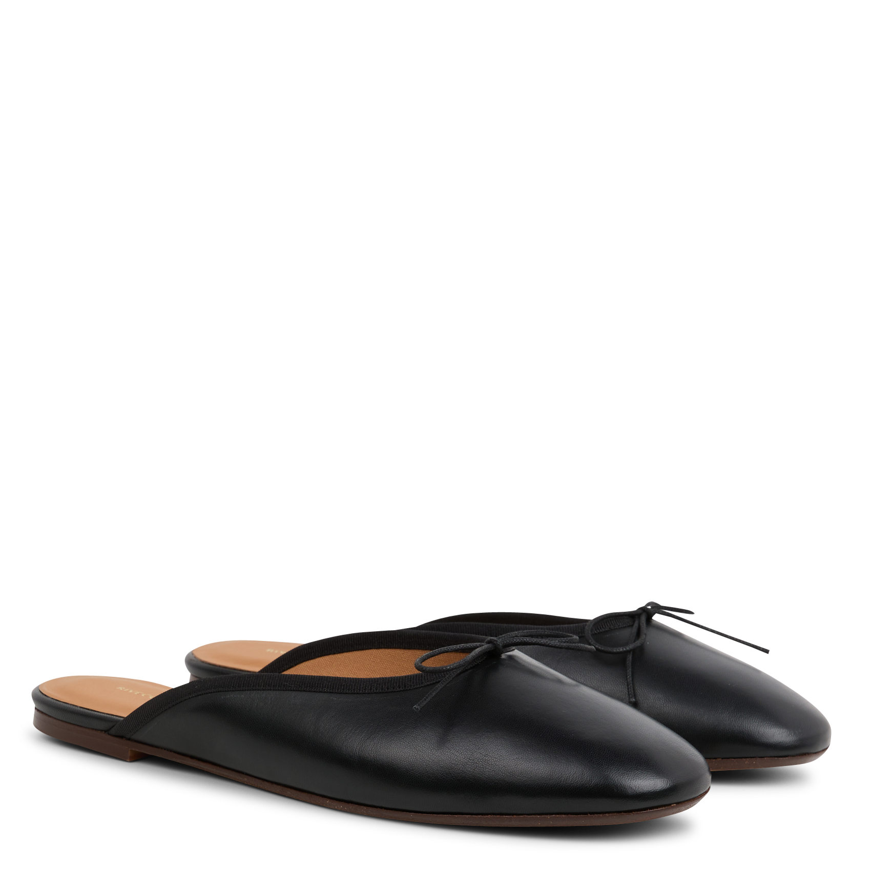Leather mules RIVECOUR Black