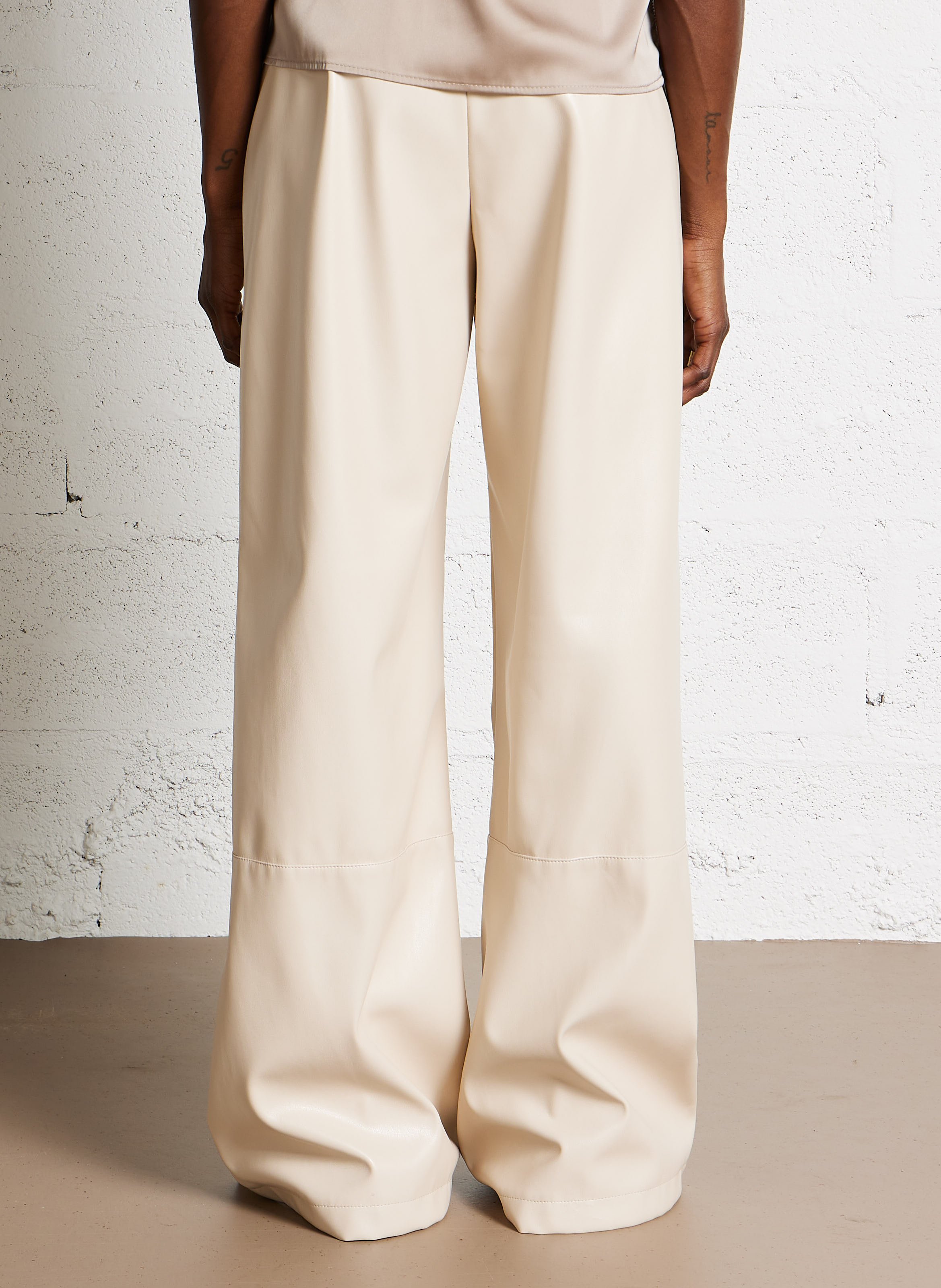 Wide-leg leather-look pants IMPERIAL White