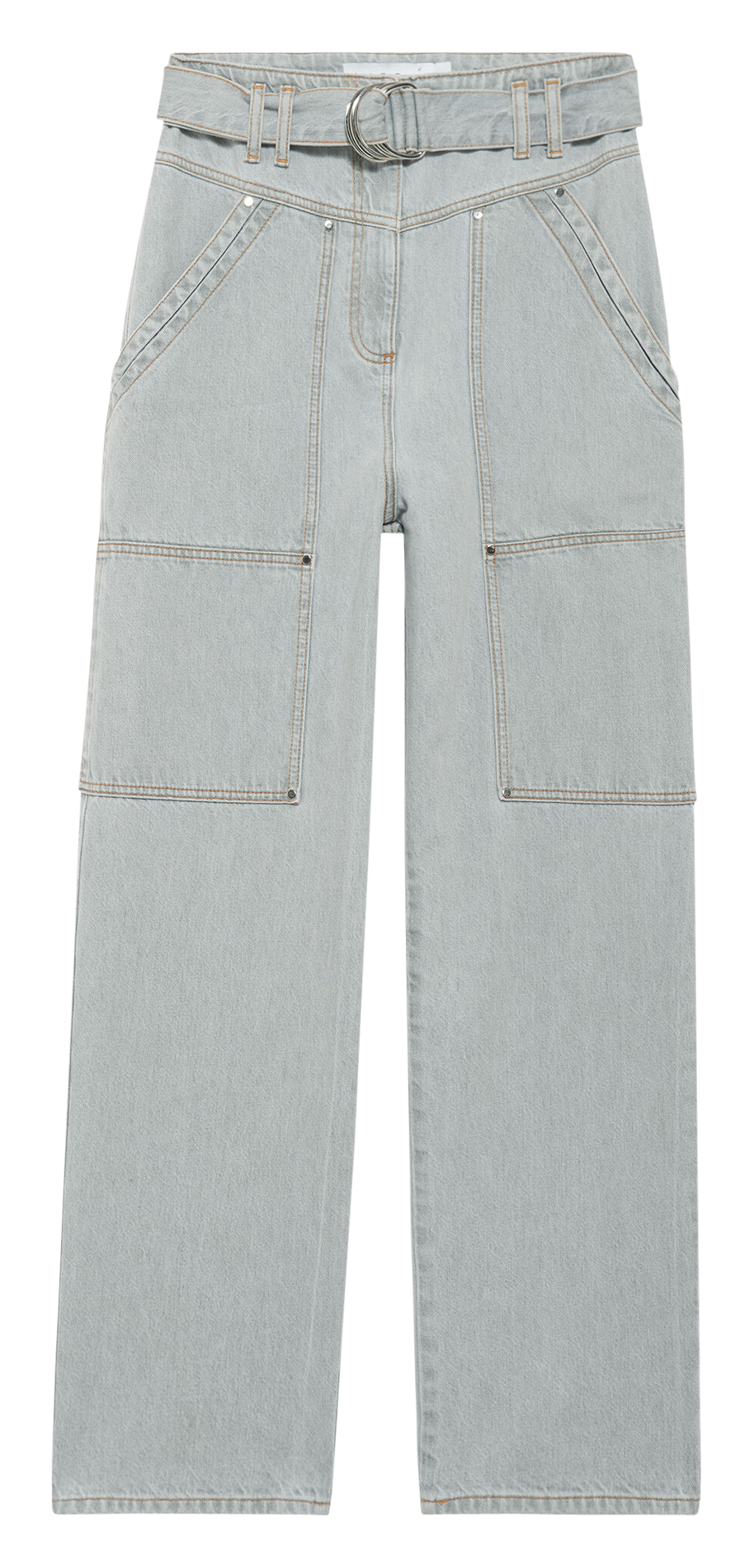 Cotton straight jeans IRO Grey