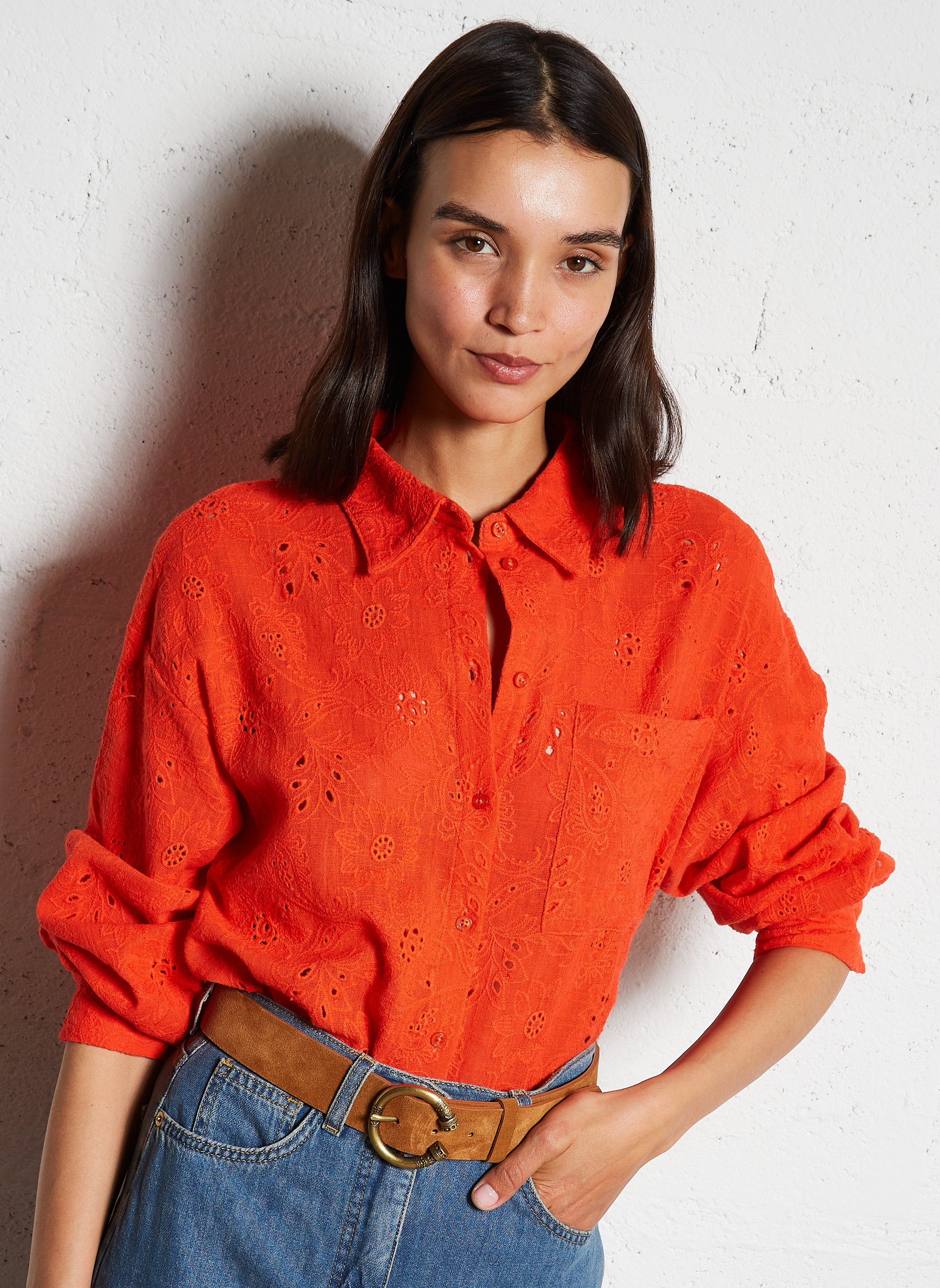 Colonel plain shirt OBJECT Orange