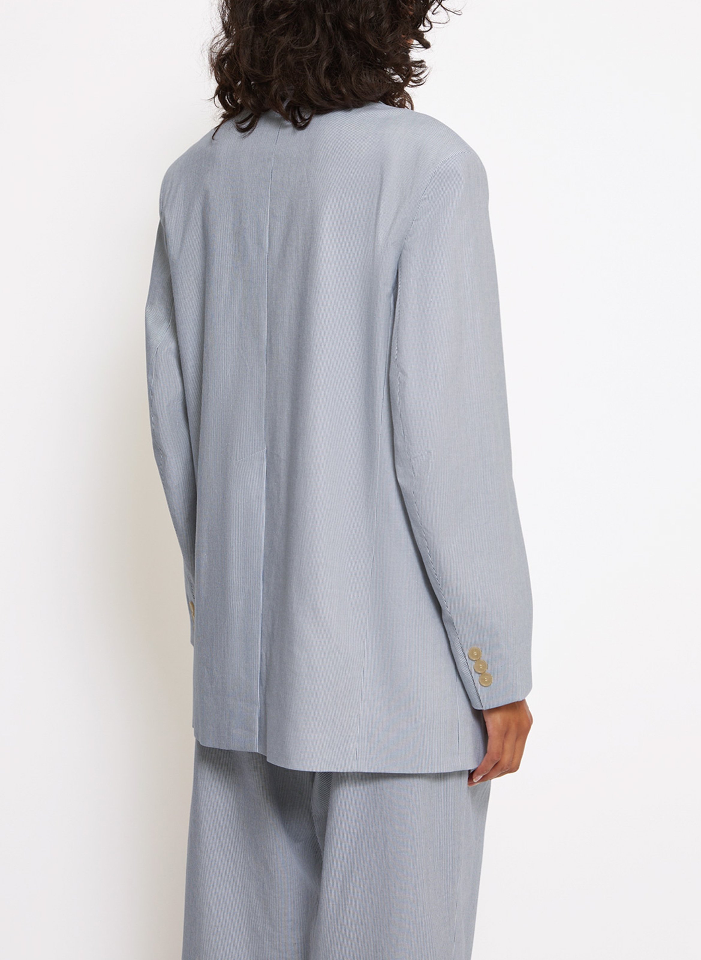 Veste de tailleut ajustée en lin mélangé ROSEANNA Blanc