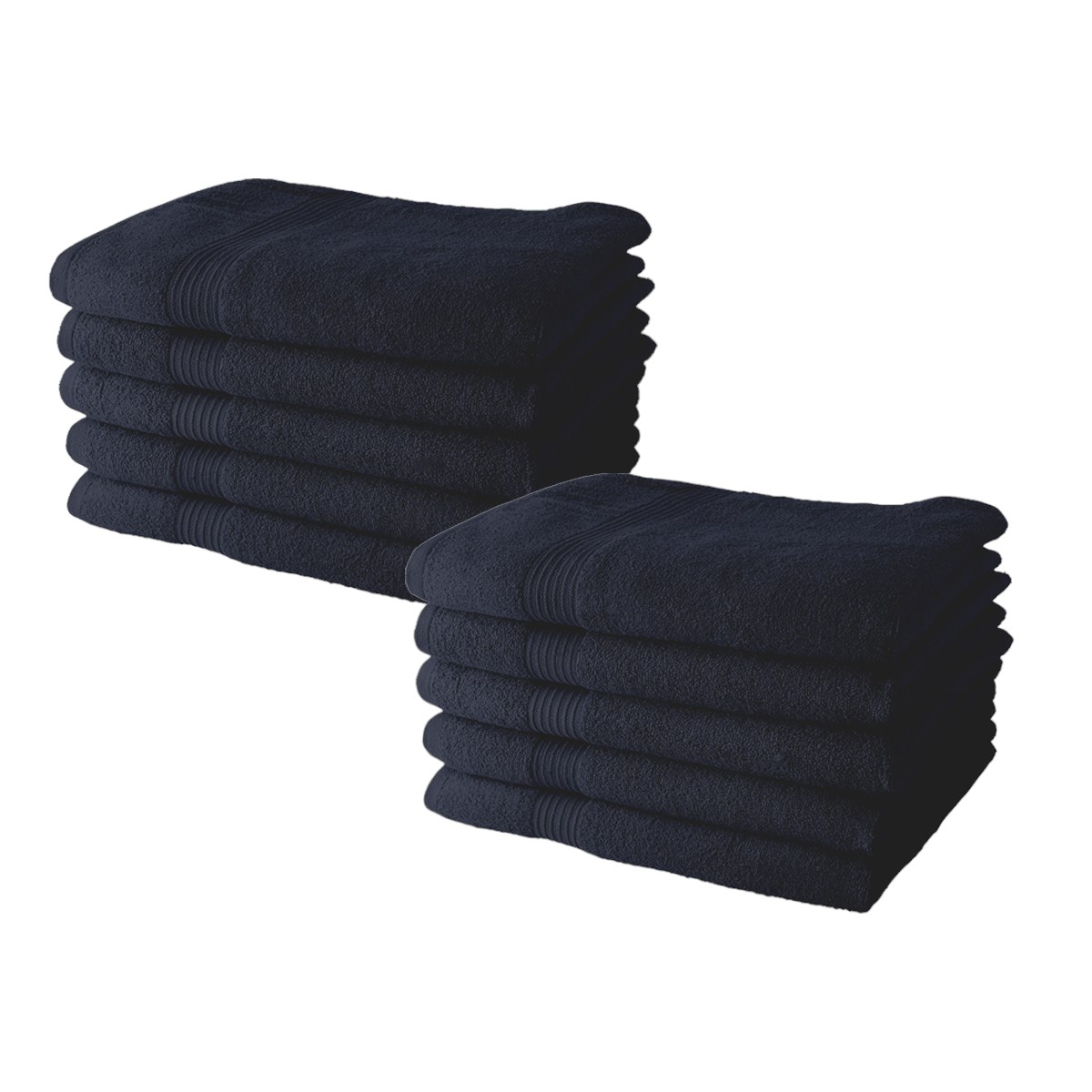 Set of 10 cotton bath towels TODAY LINGE DE MAISON Blue