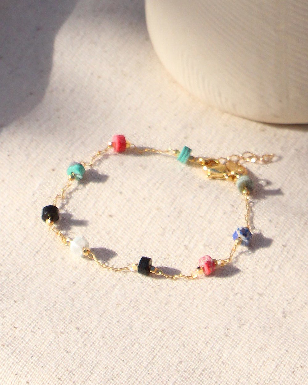 Short necklace in gold-plated fine gold NILAI Golden