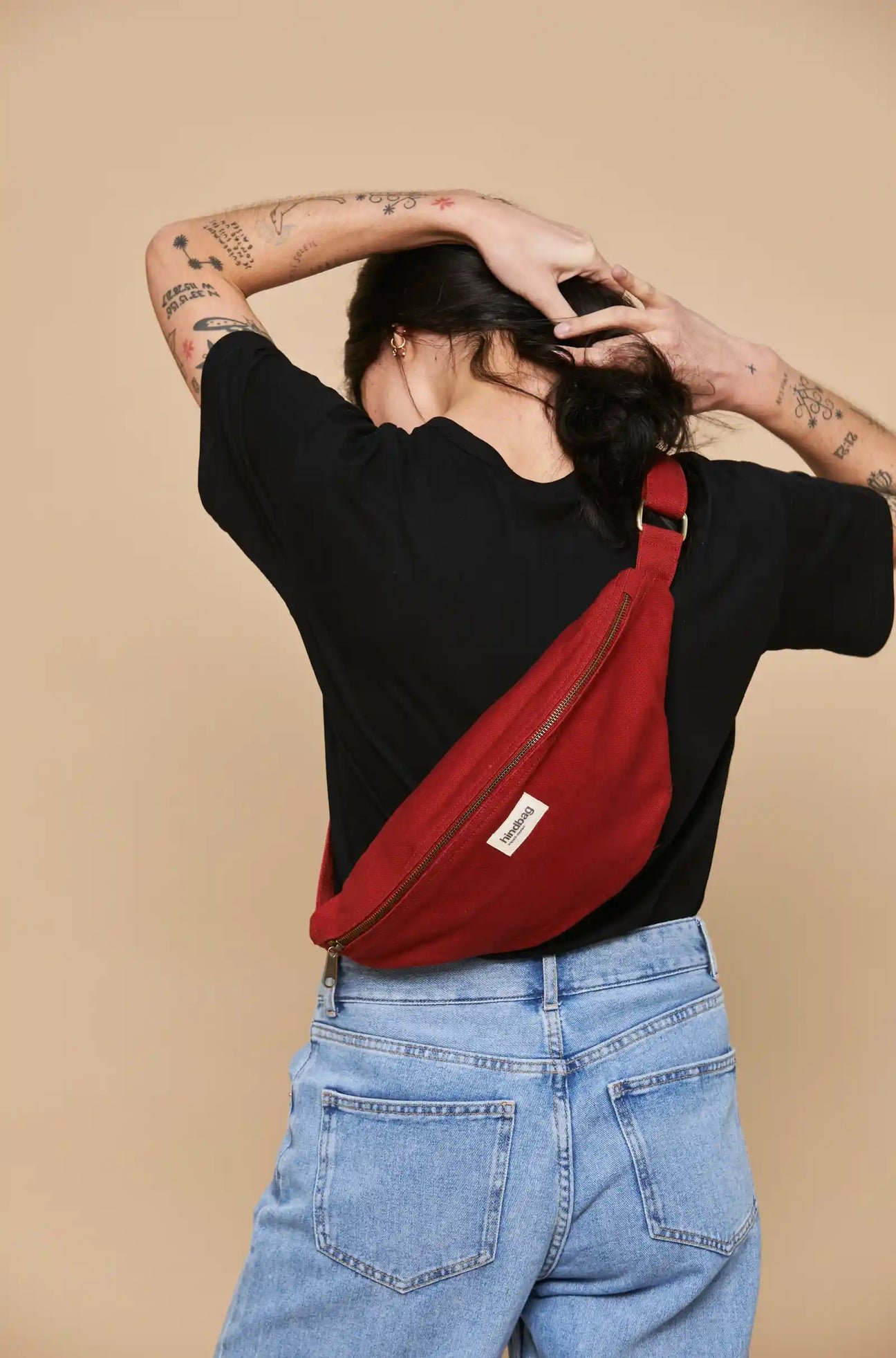Cotton waist bag HINDBAG Red