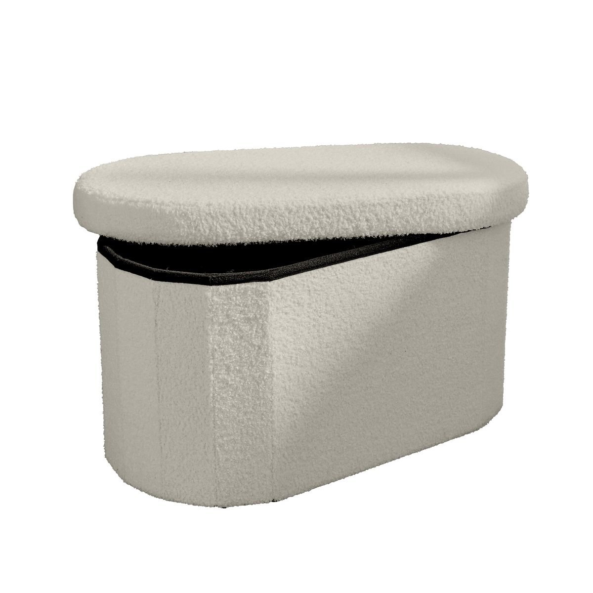 Oval storage bench FACTORY White