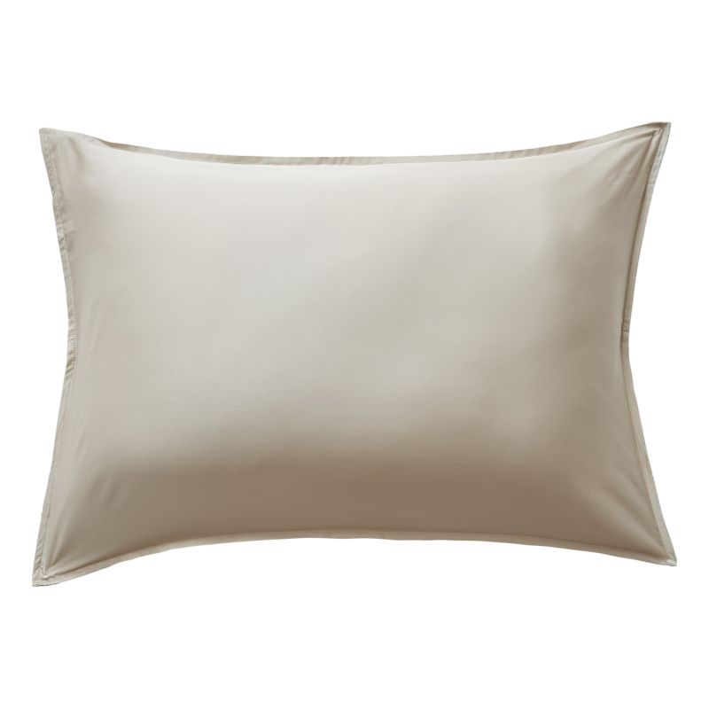 Cotton percale pillow case L'EFFET PAPILLON White