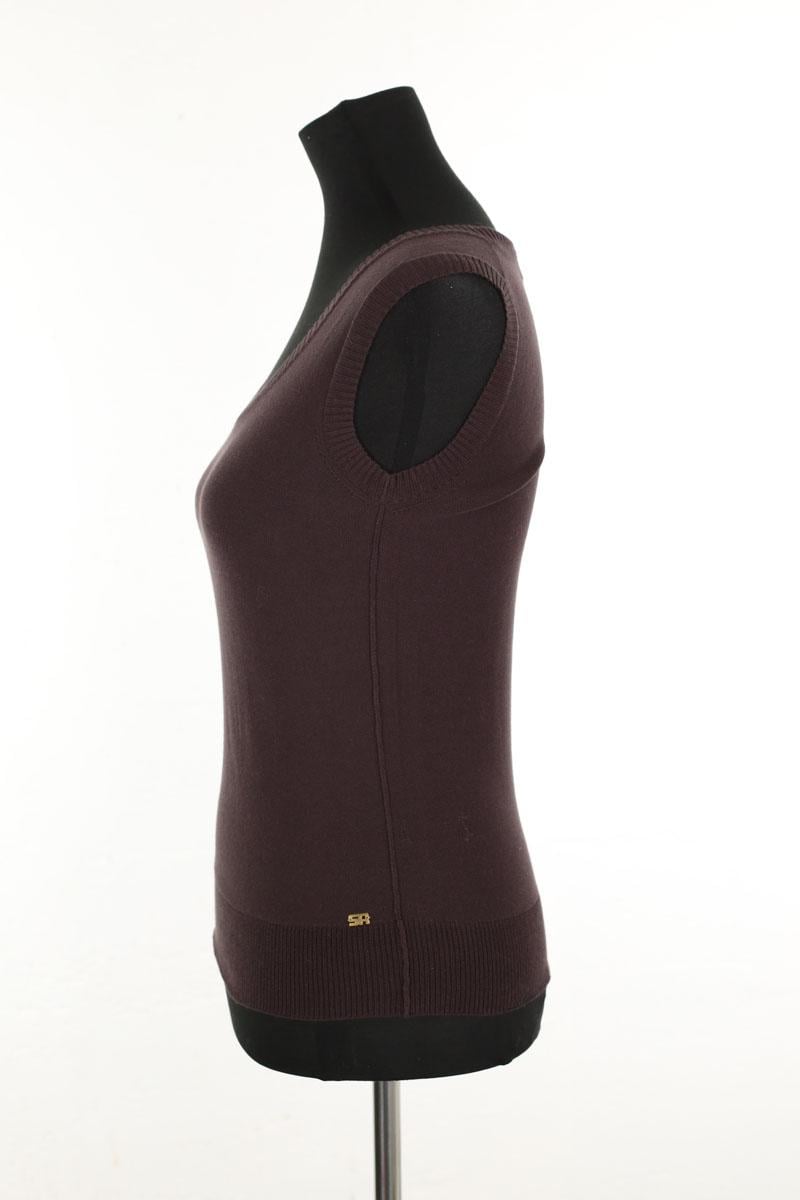 Sleeveless cotton top SONIA RYKIEL - Seconde Main Brown