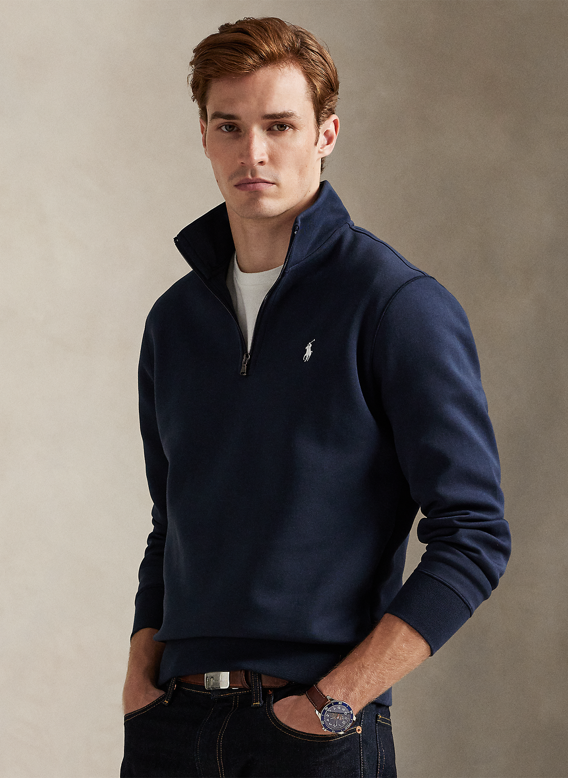 Sweater met opstaande kraag - katoenblend POLO RALPH LAUREN