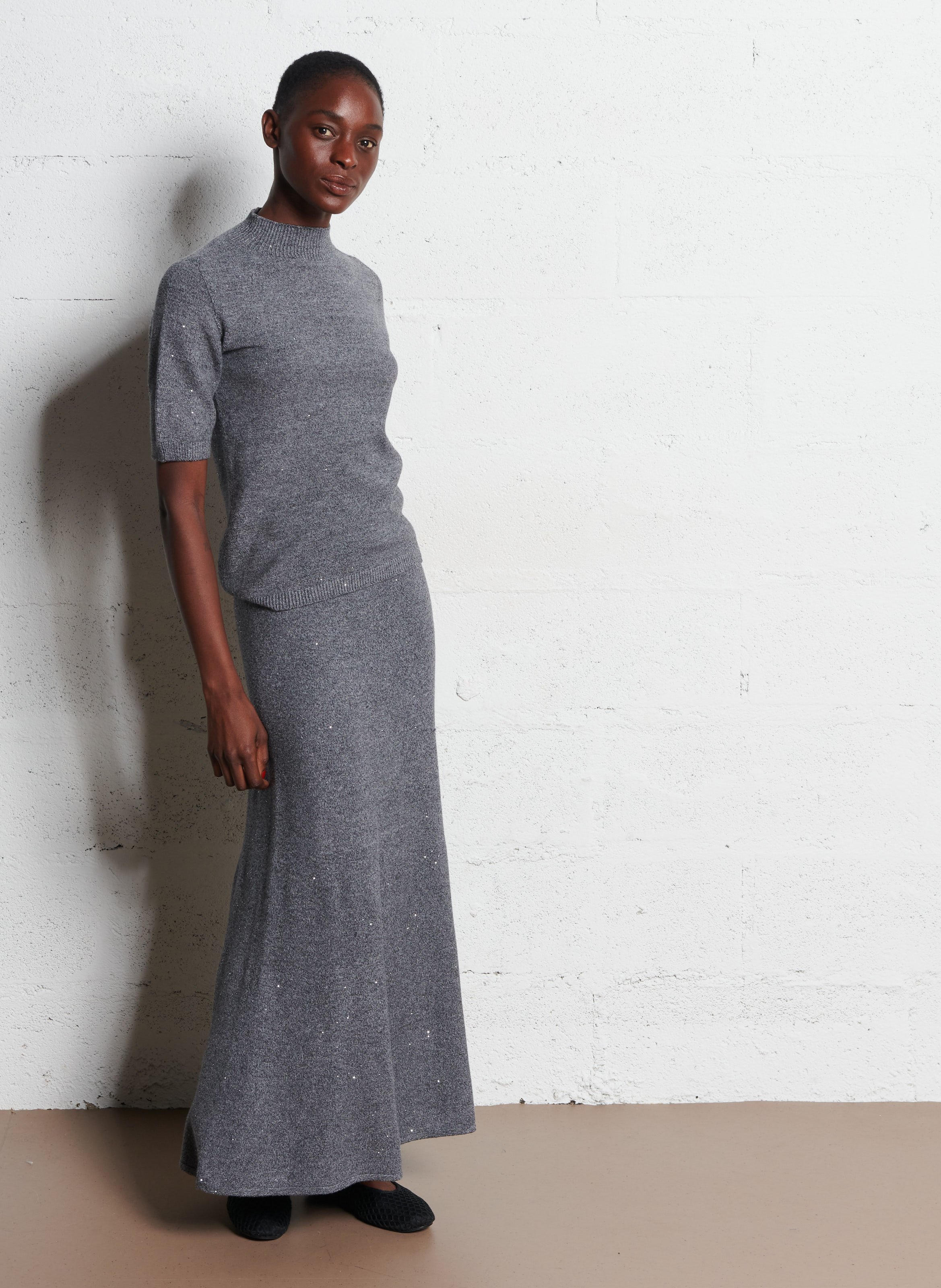 Jupe longue évasée LIU JO Gris