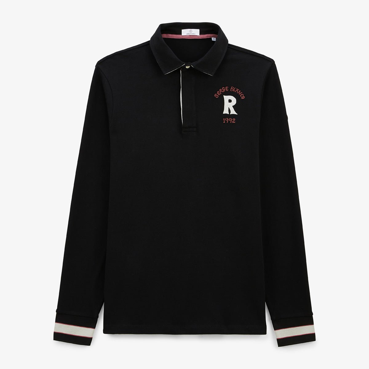 Long-sleeved rugby polo SERGE BLANCO Black