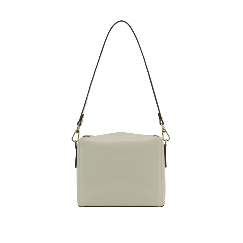 Shoulder bag - synthetic and leather POURCHET White