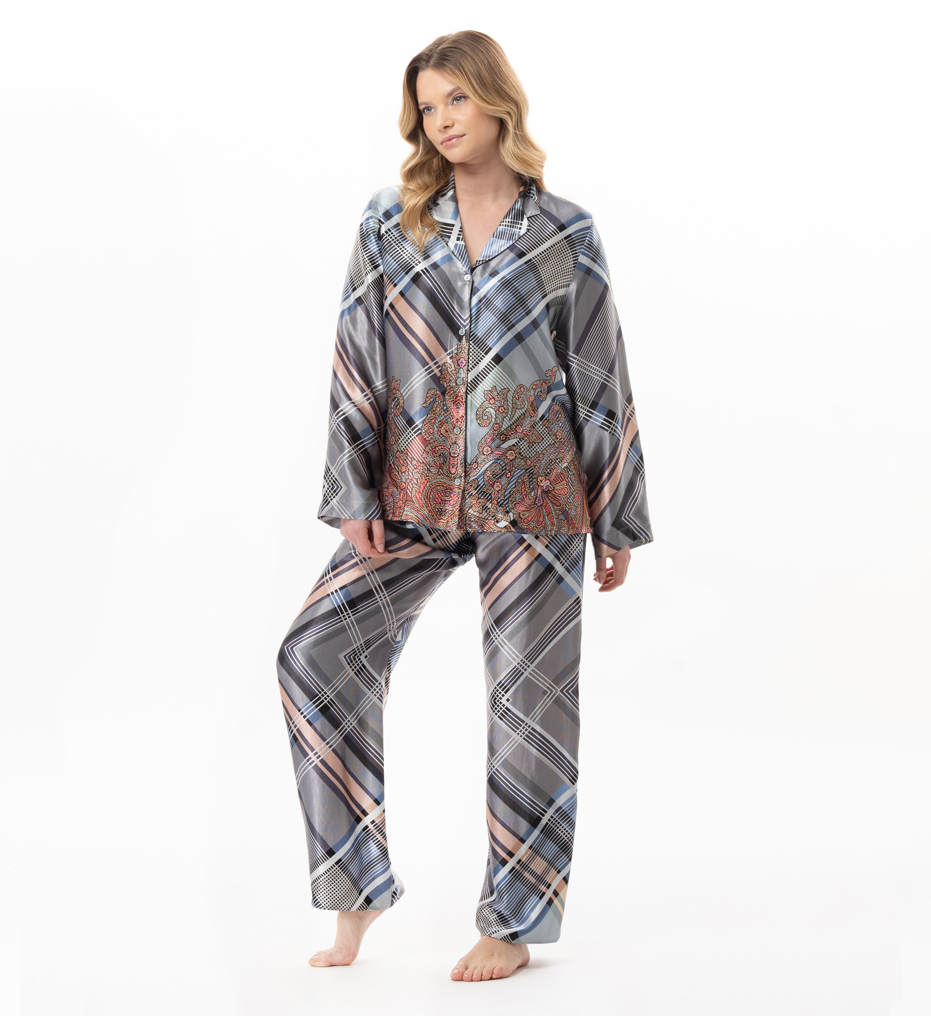 Buttoned viscose pyjama LE CHAT Multicolored