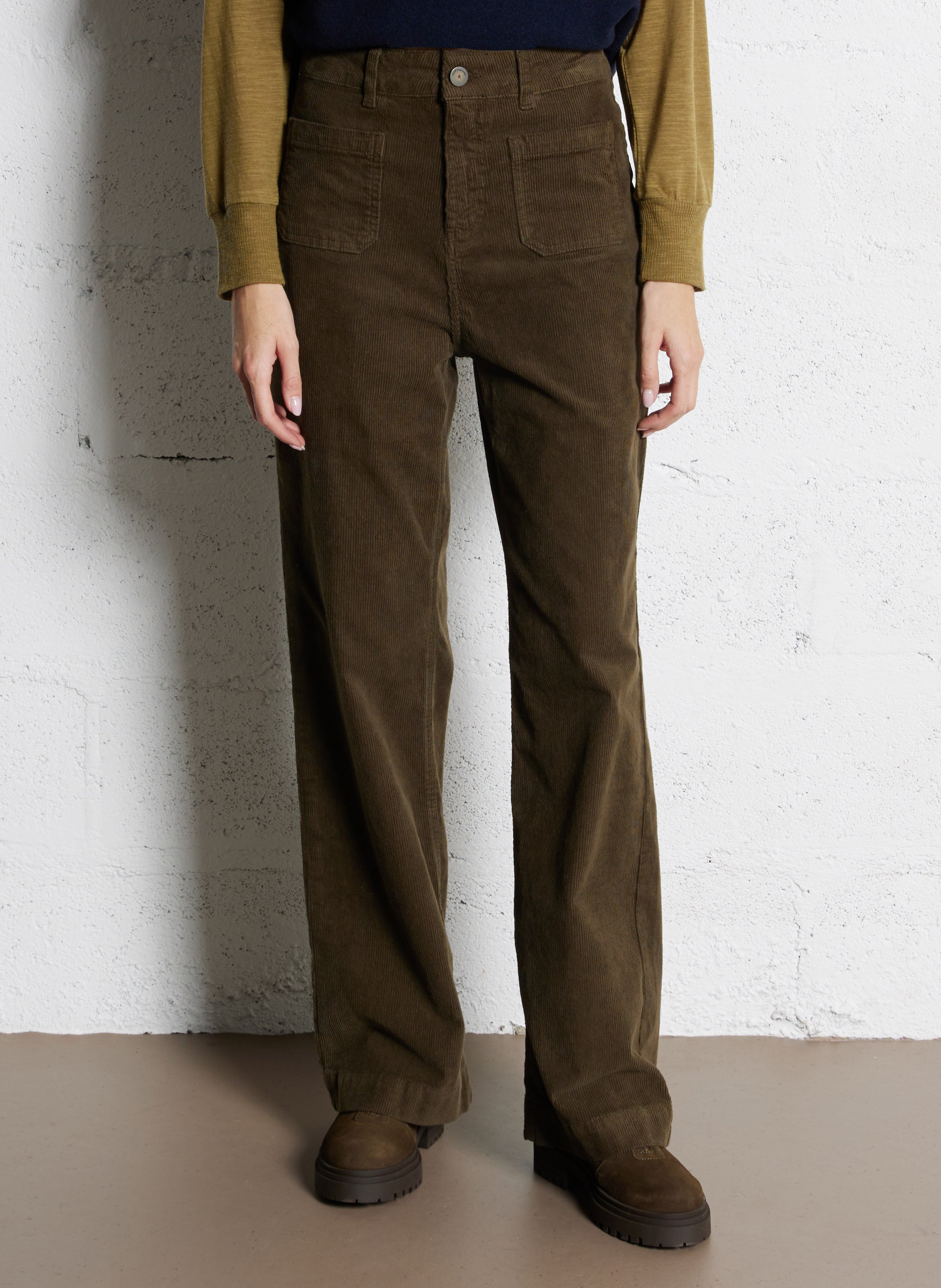 Pantalon large en coton mélangé SUD EXPRESS