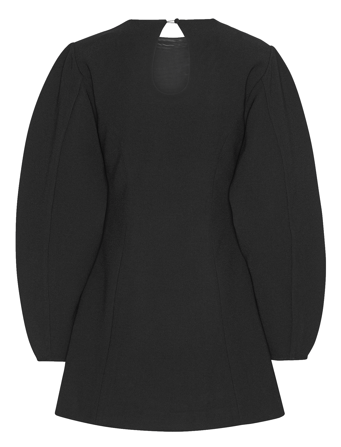 Robe courte col rond en fibres recyclées ROTATE Noir