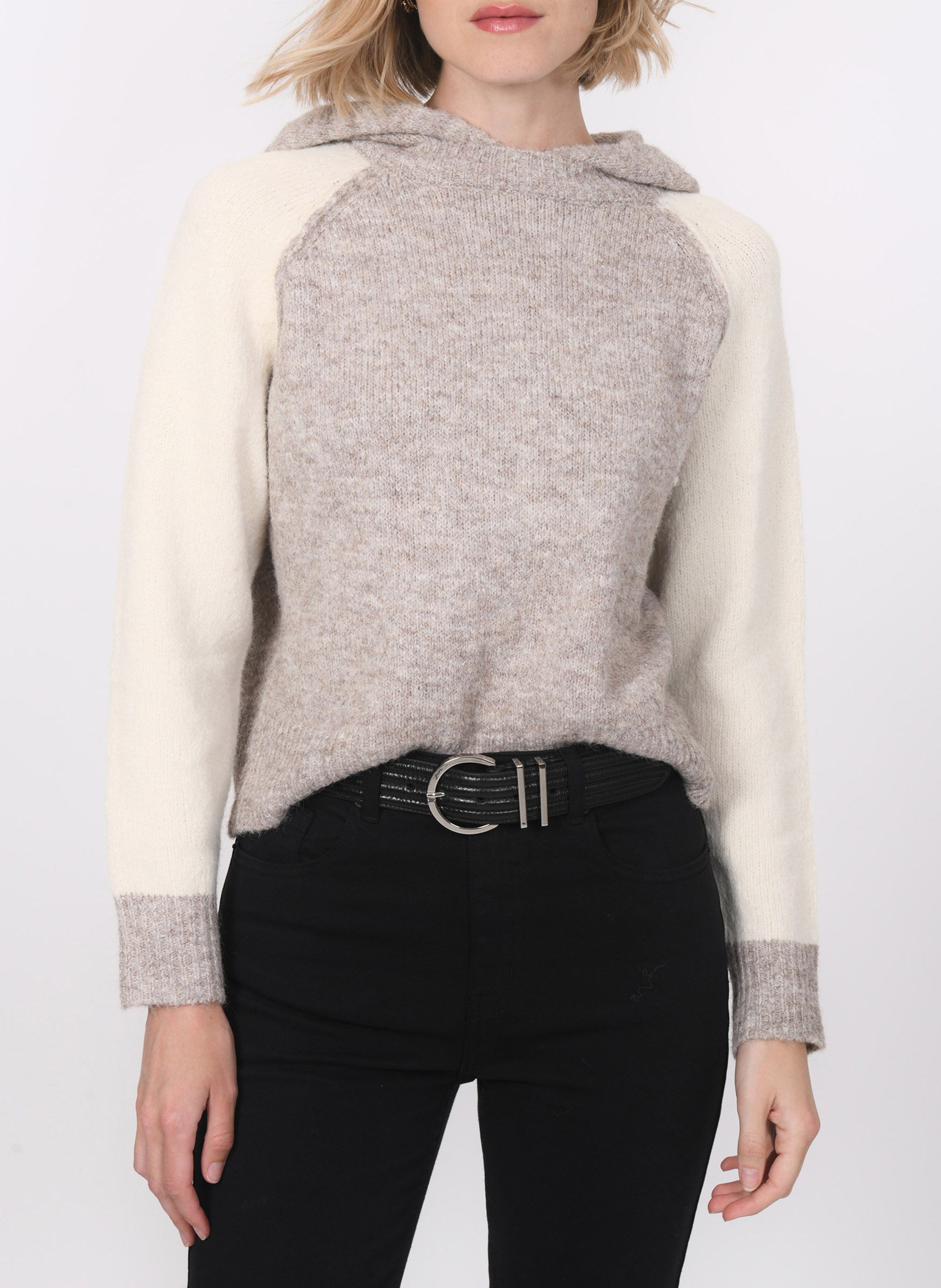 Rundhalsausschnitt Pullover in zwei Farben KOOKAI Braun