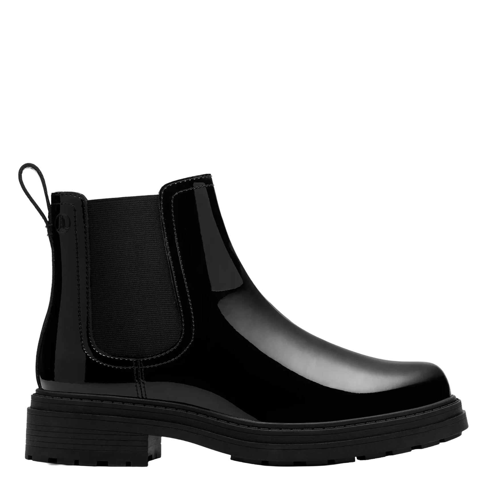 Effen leren enkellaarzen met textuur CLARKS Zwart