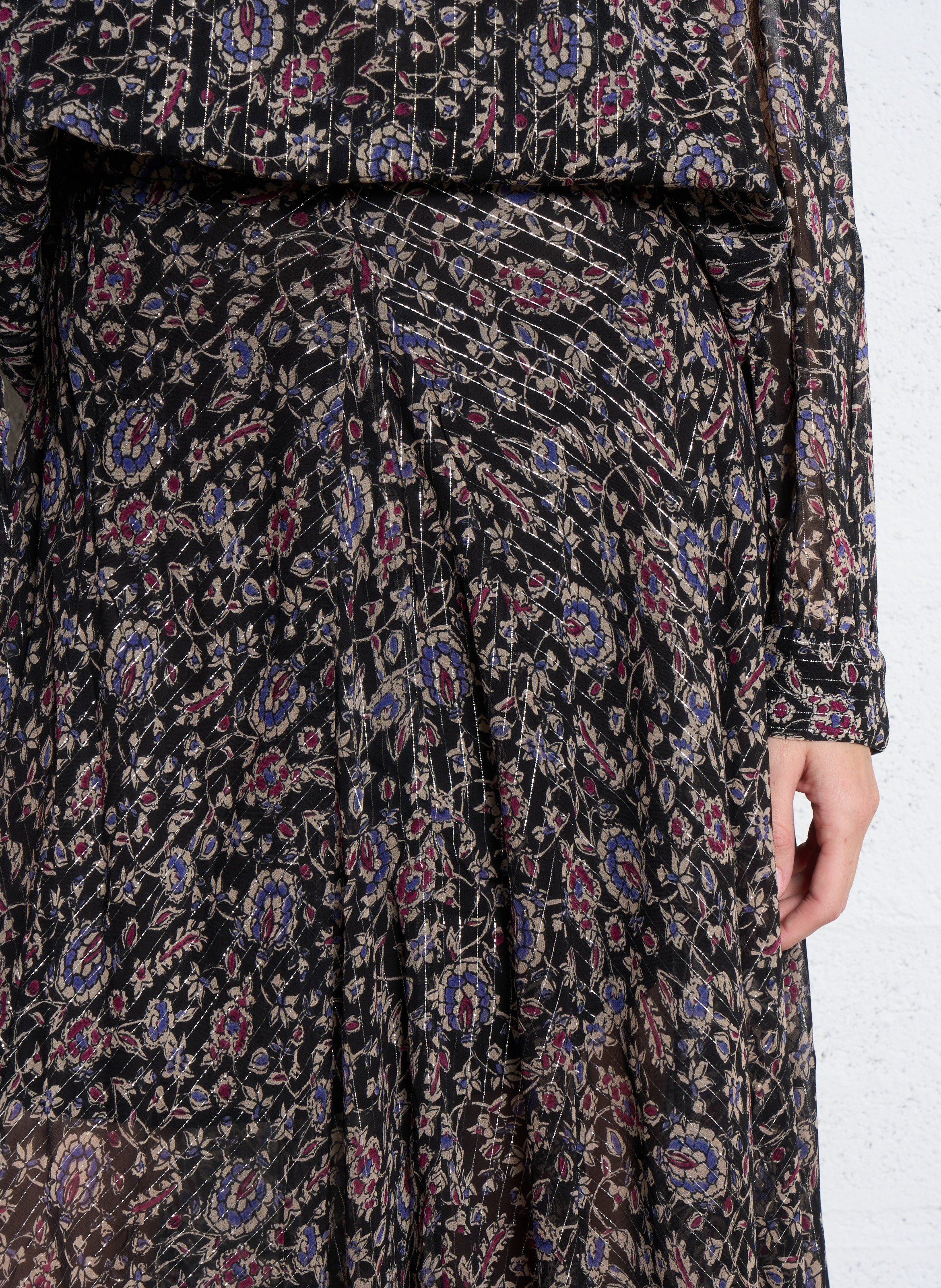 Wijd uitlopende bloemenrok met hoge taille THE NEW SOCIETY Veelkleurig