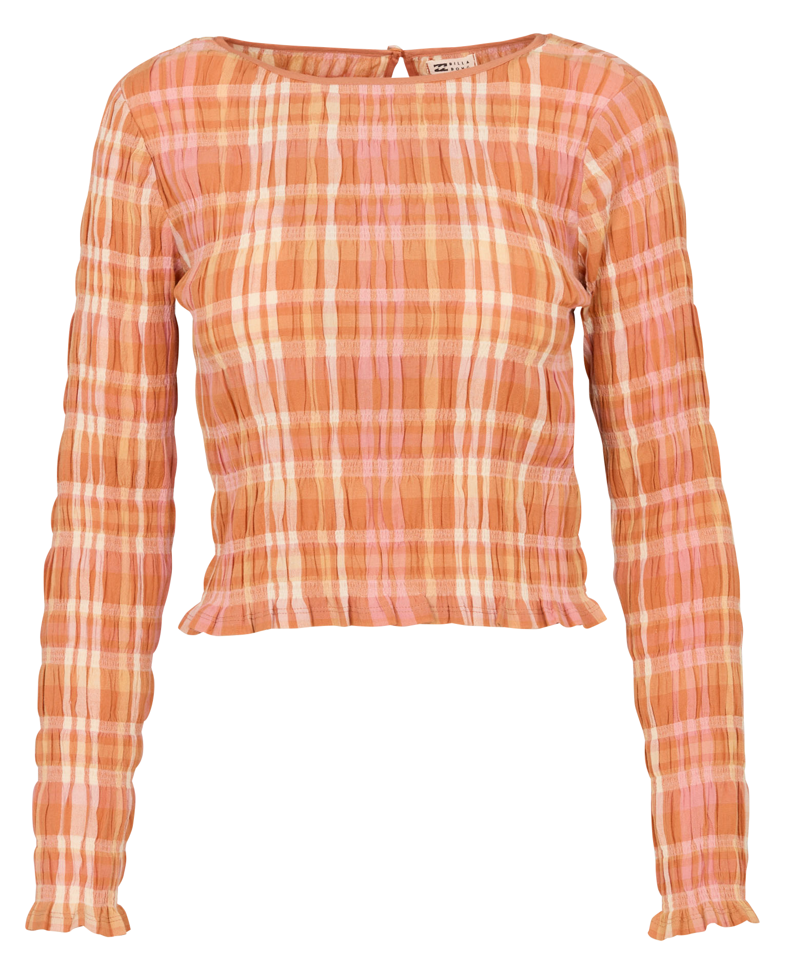 Tailliertes Top mit Rundhalsausschnitt aus Baumwollmischung BILLABONG Orange