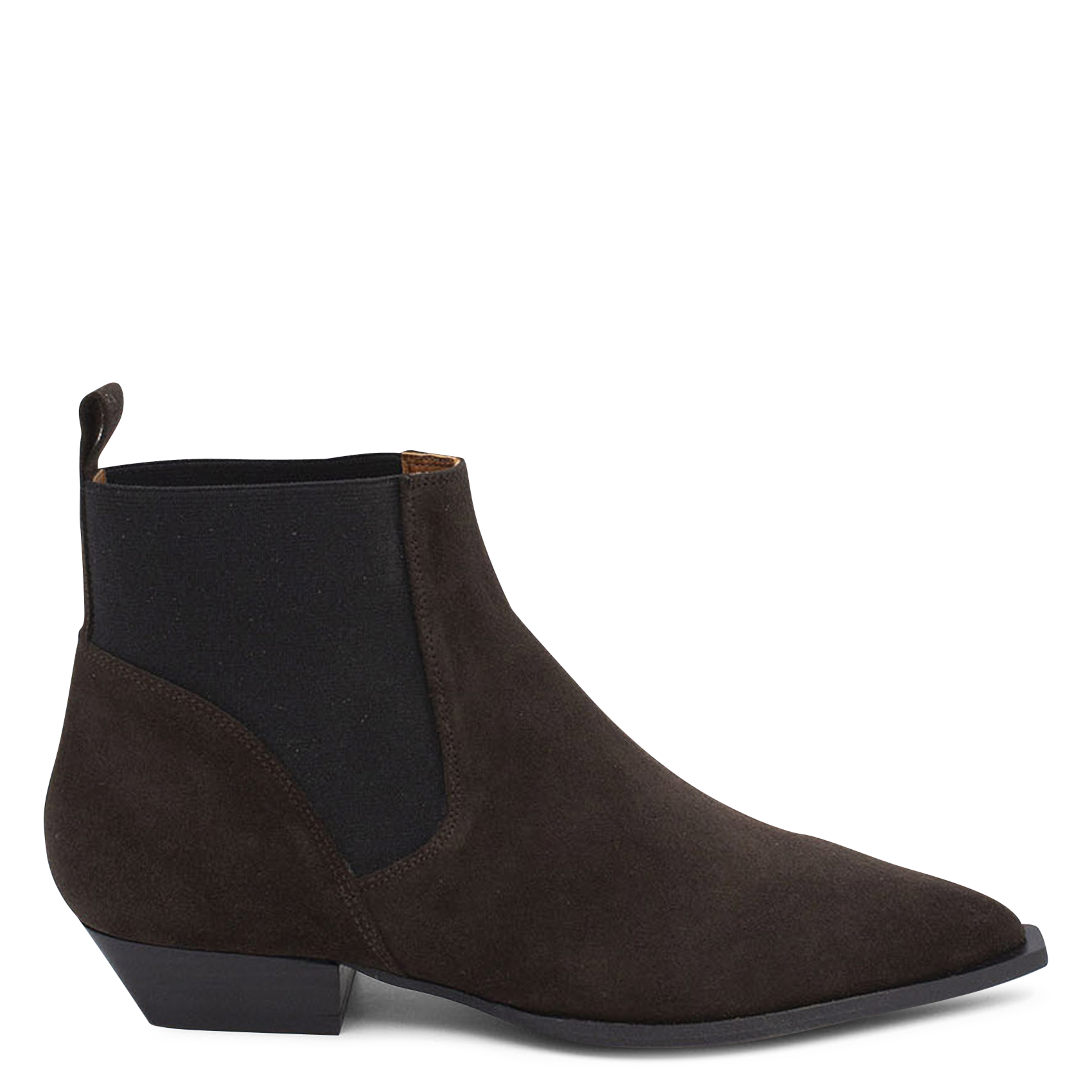 Bottines en cuir velours ANGEL ALARCON Marron