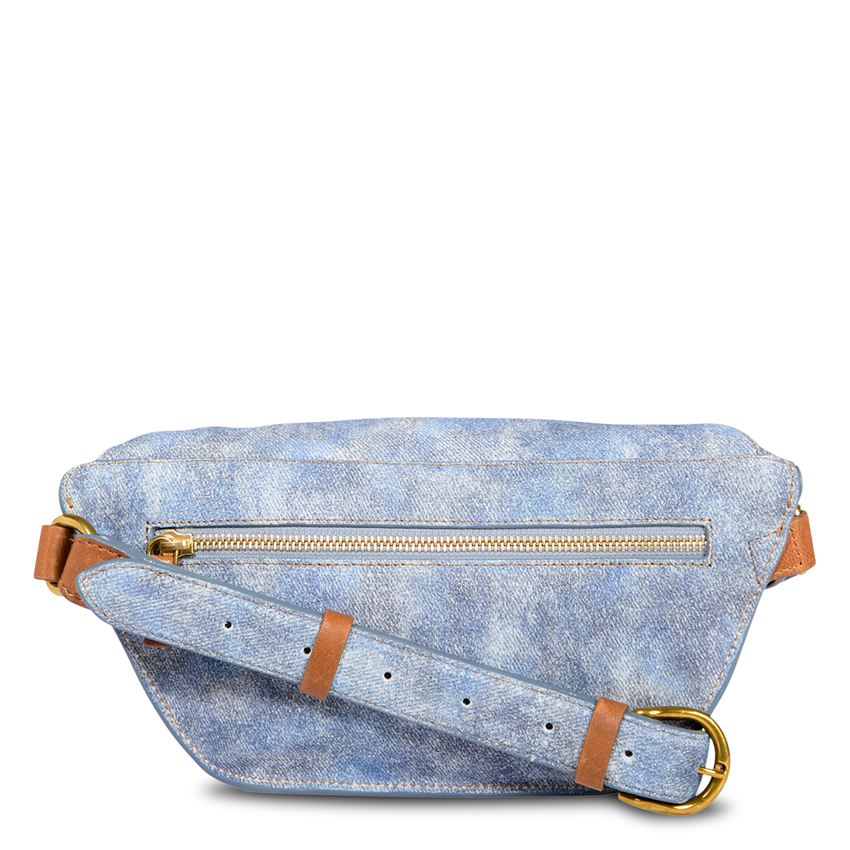 Sac banane imprimé en cuir velours  JEROME DREYFUSS Bleu