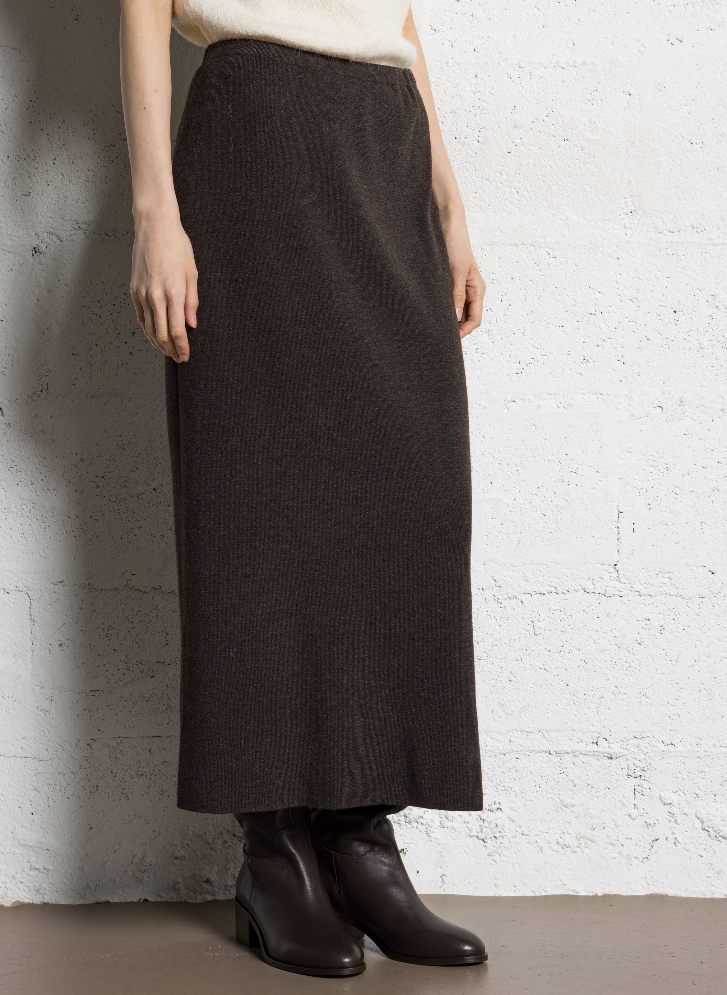 Jupe midi droite en maille MAISON 123