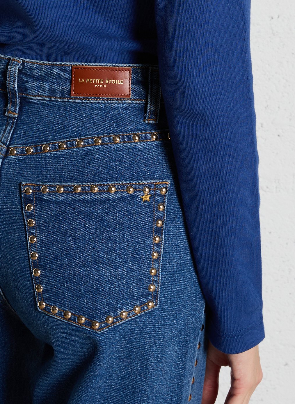Rechte jeans met hoge taille - katoenblend LA PETITE ETOILE Jeans onbewerkt