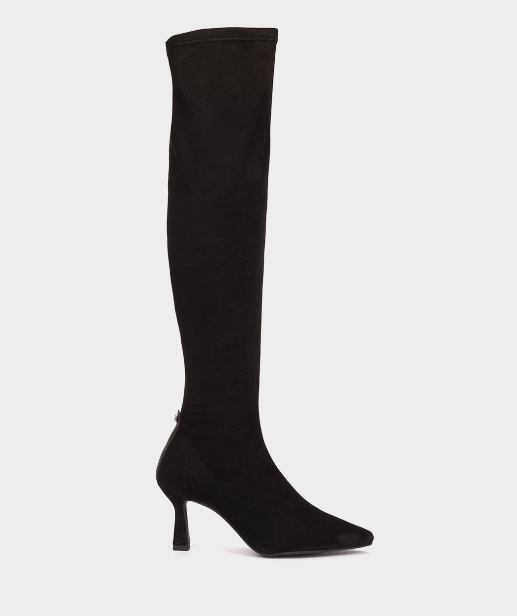 Black stretch fabric high boots with suede effect PEDRO MIRALLES Black