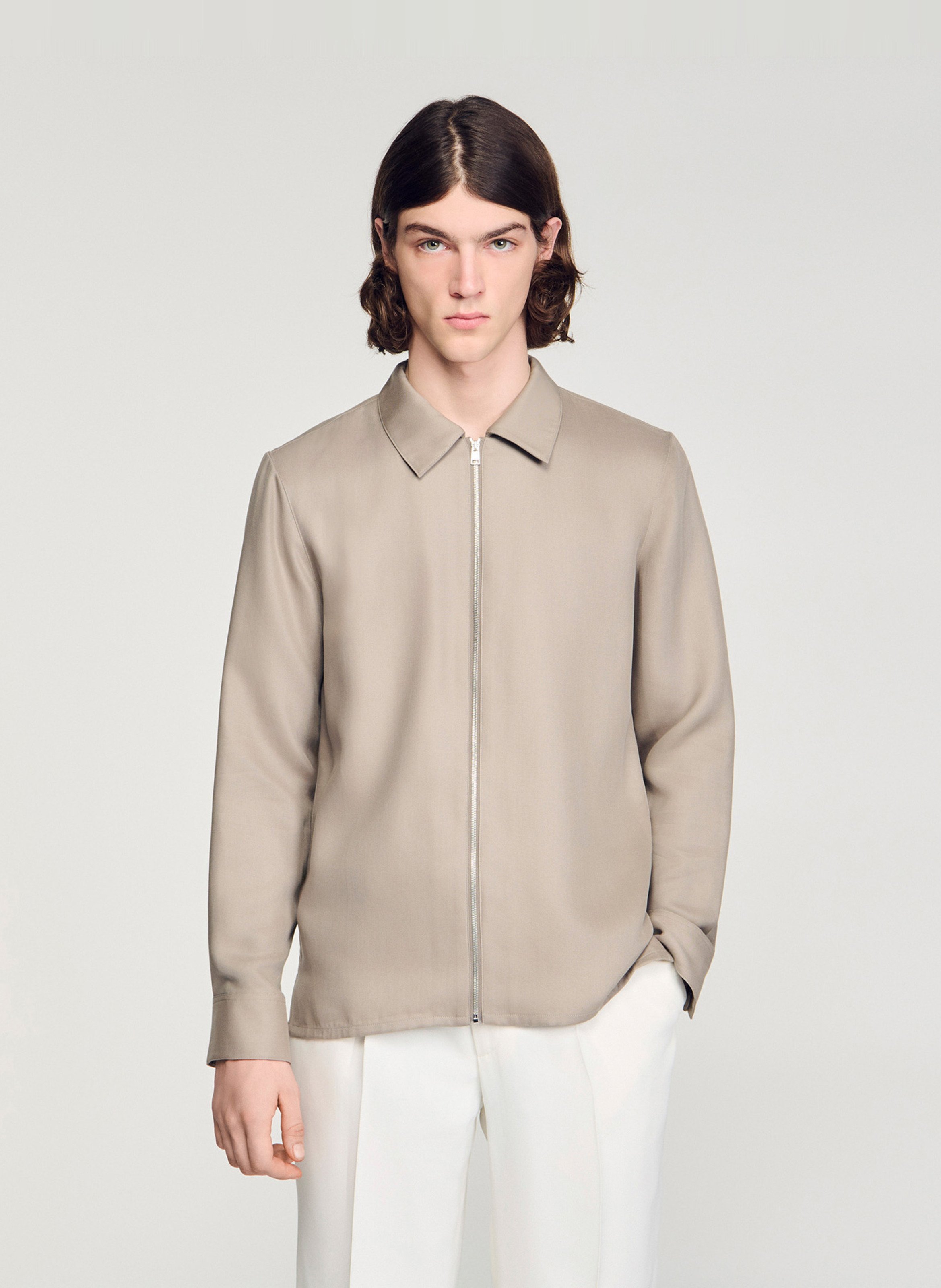 Veste col classique SANDRO Argent