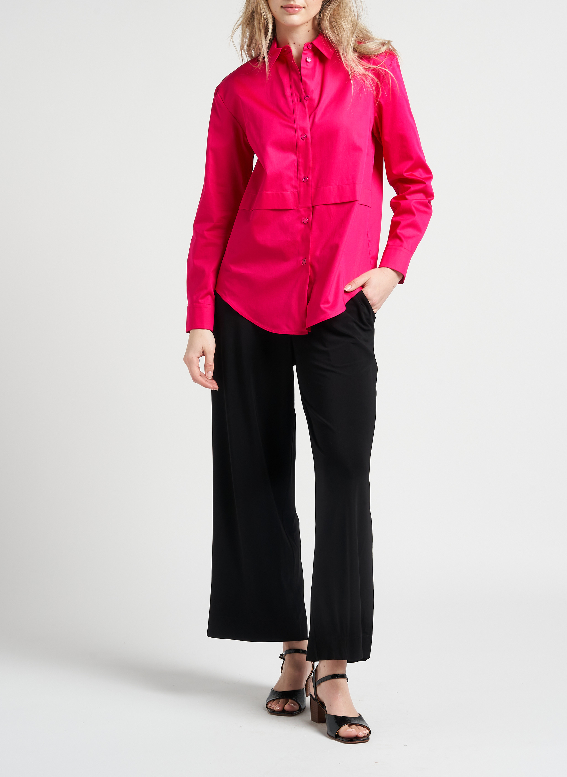 Katoenen blouse met klassieke kraag MAX MARA LEISURE Roze