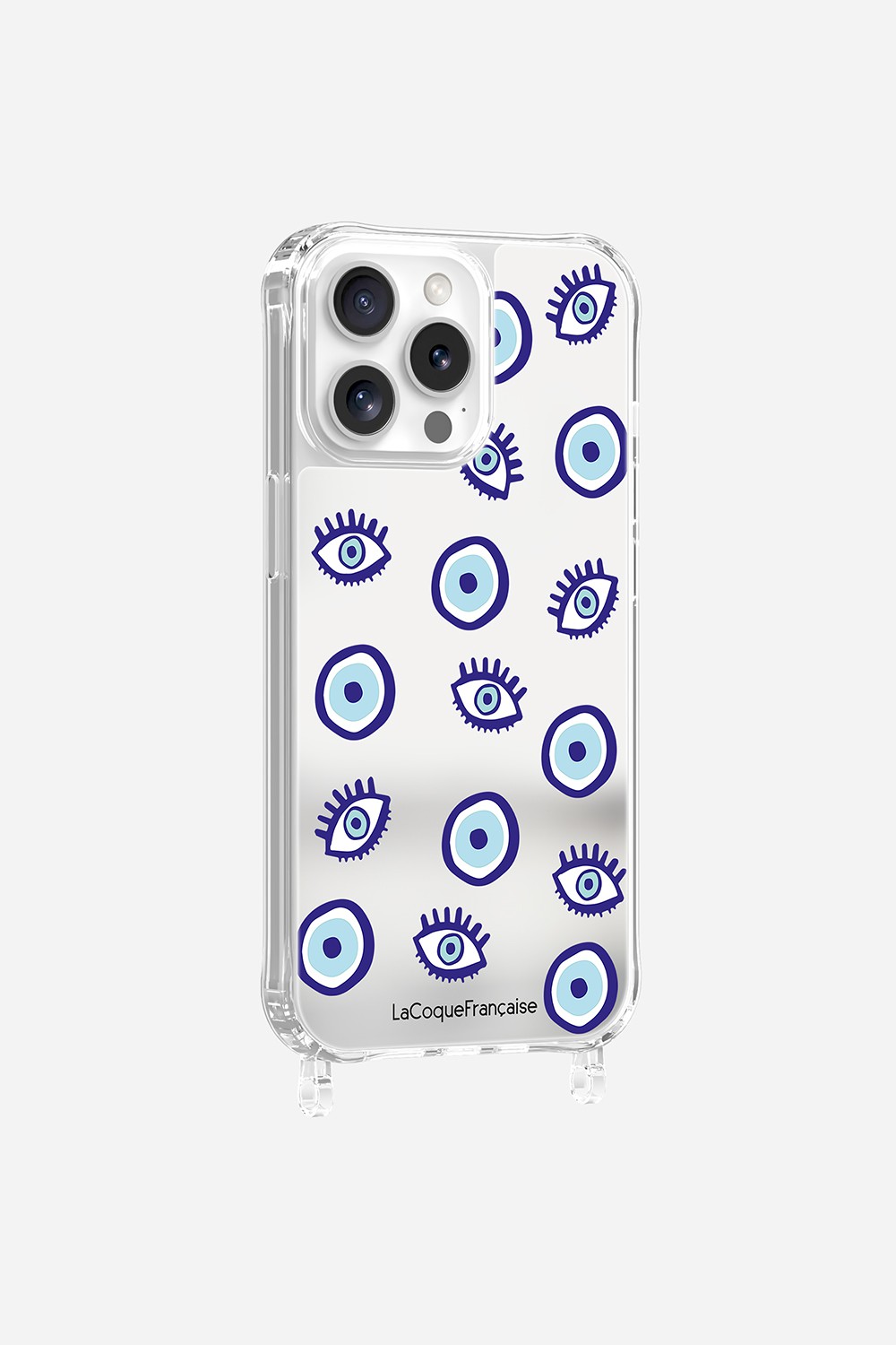 Mirror phone case with rings for iPhone 15 Pro Max LA COQUE FRANCAISE Silver