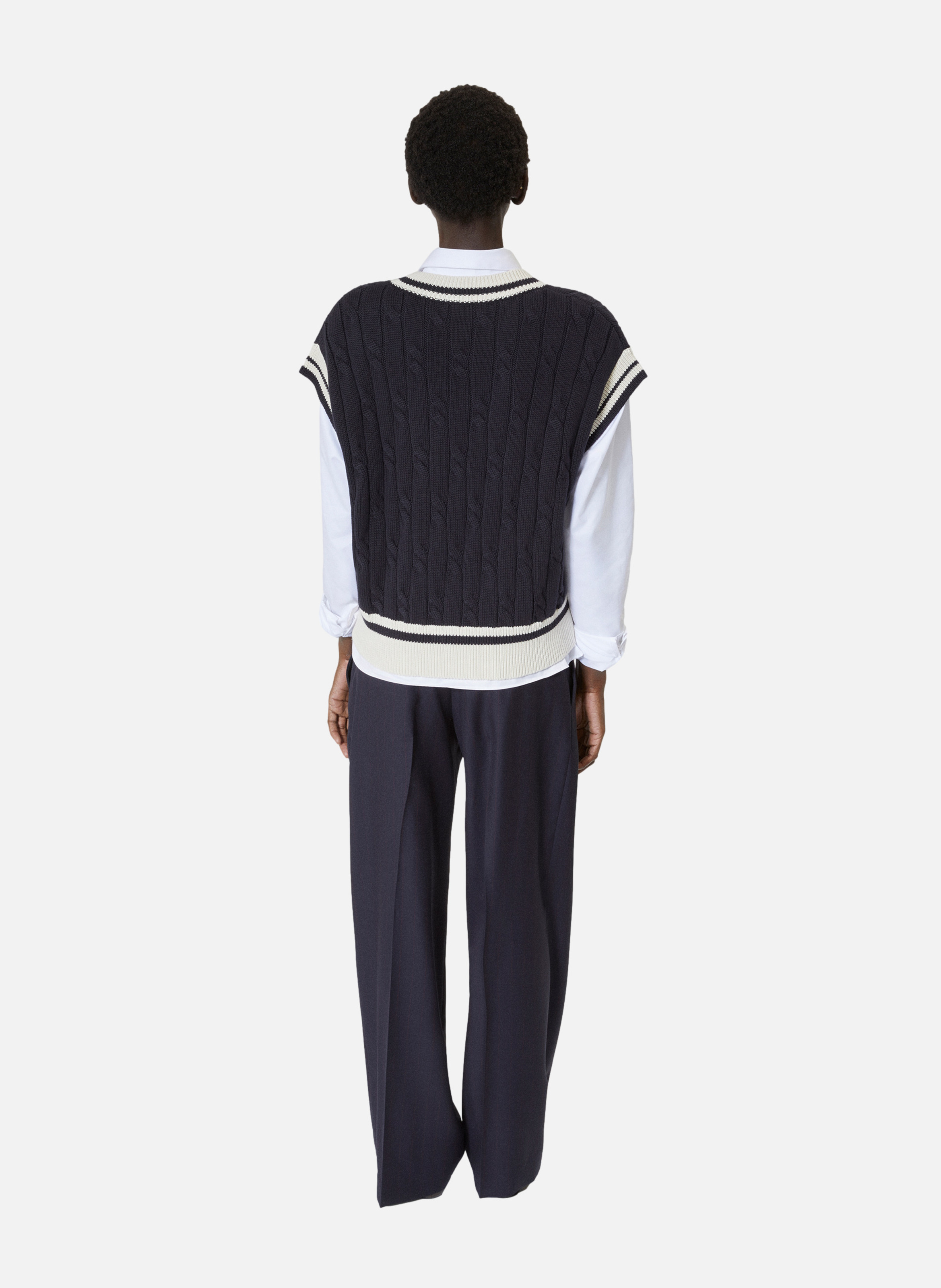 Pull sans manches en coton THE KOOPLES Bleu