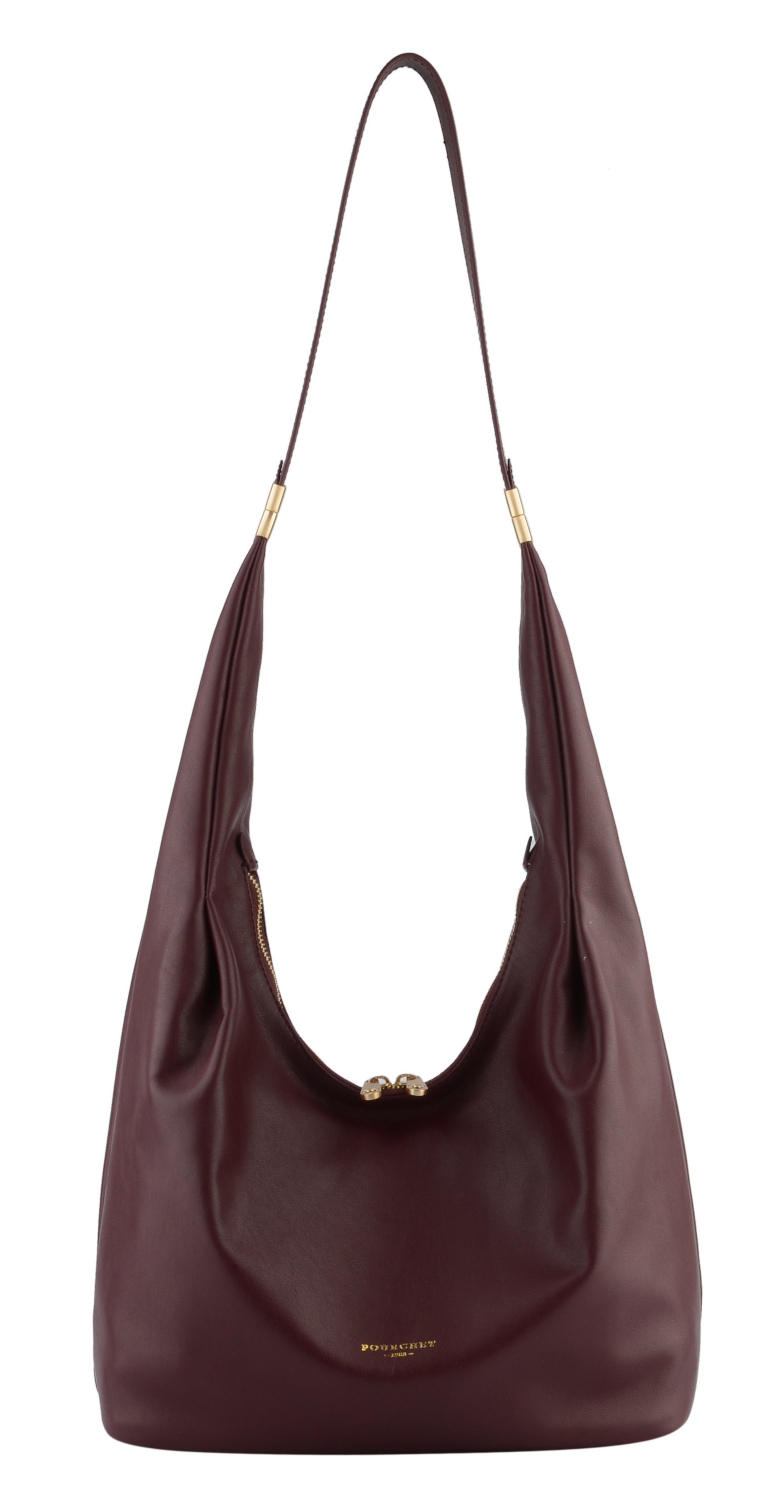 Calfskin leather shoulder bag Red