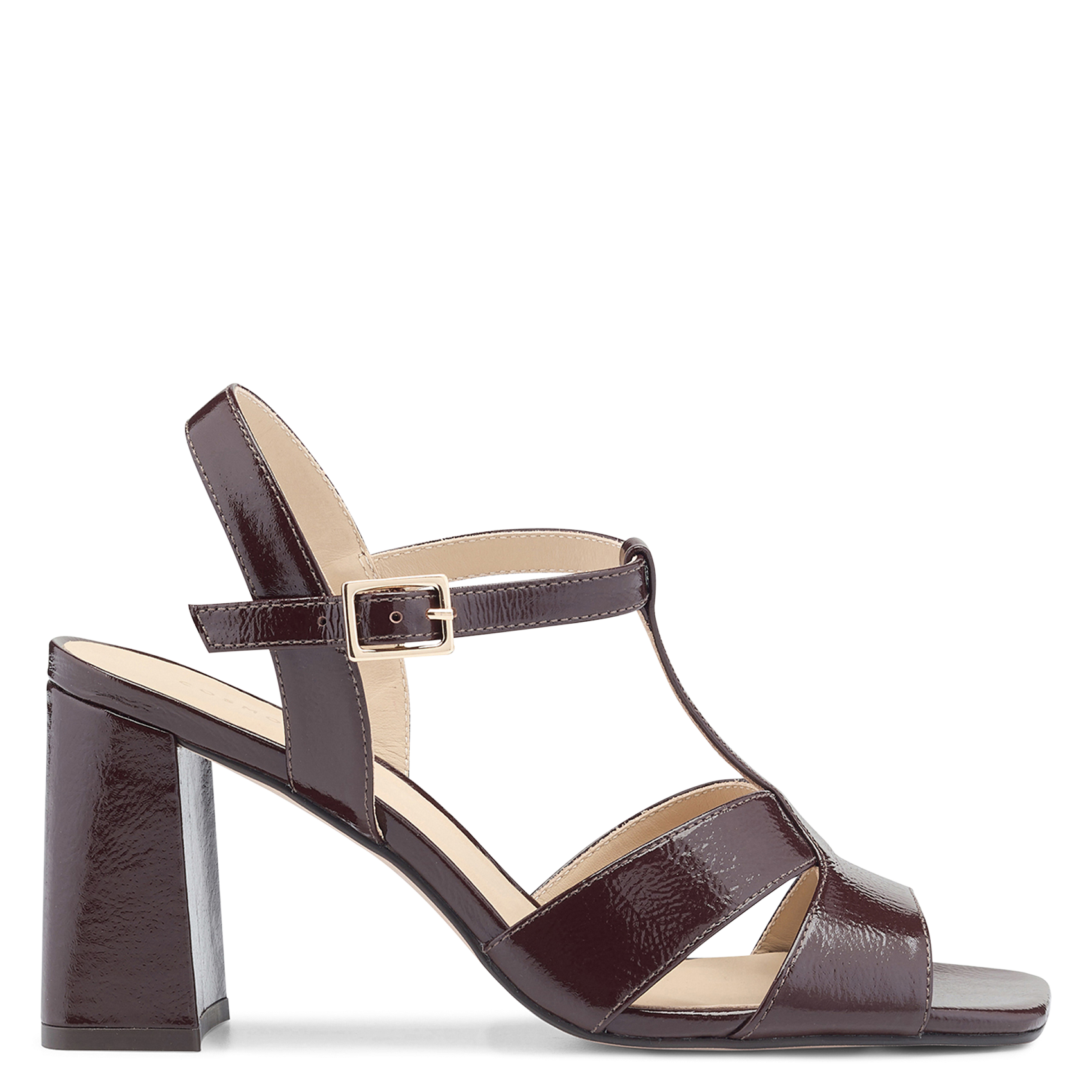 Sandales à talons en cuir COSMOPARIS Marron