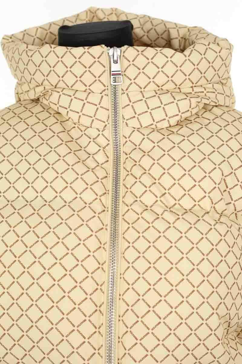 Lightweight quilted padded jacket with high neck TOMMY HILFIGER - SECONDE MAIN Beige