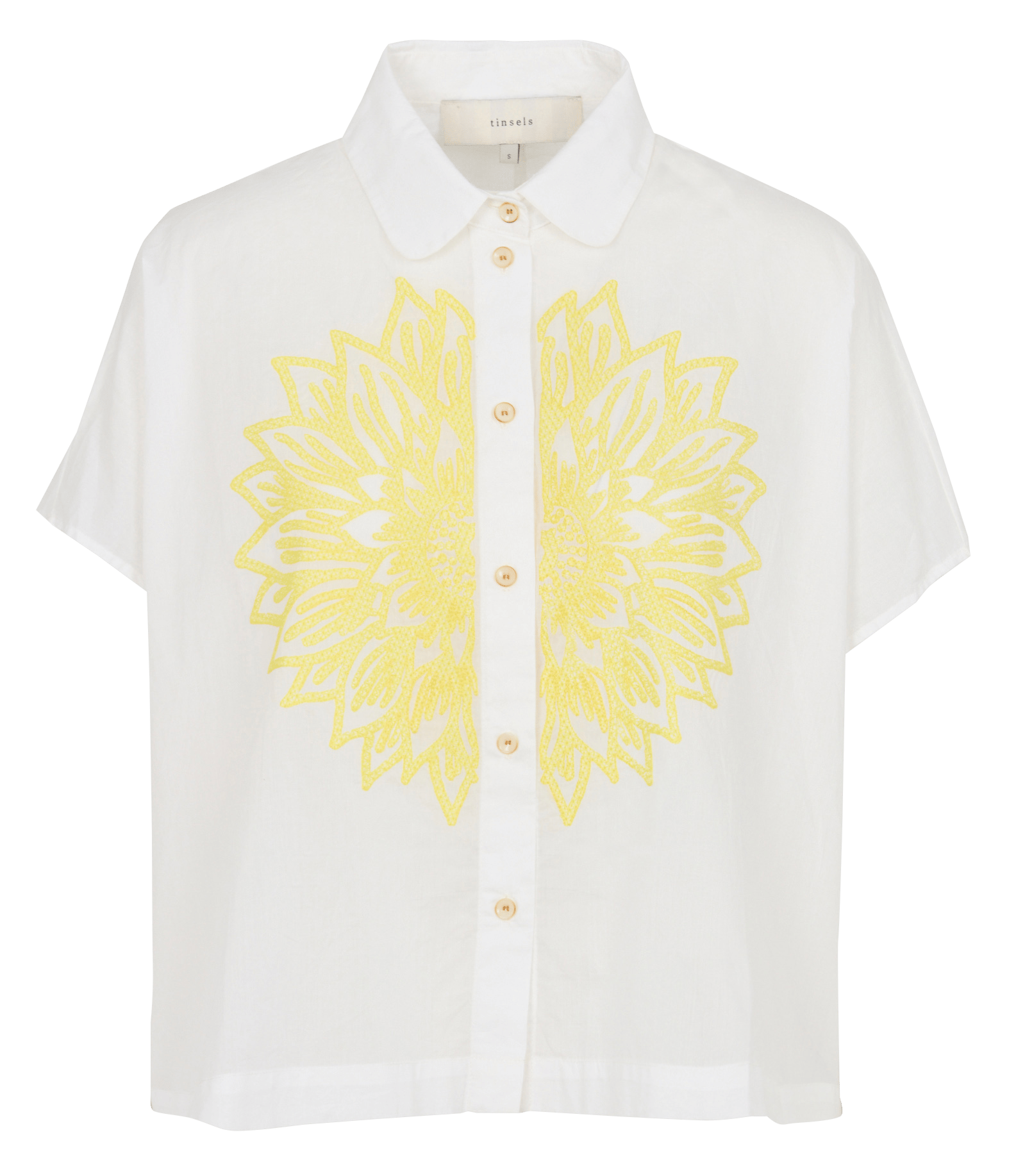 Chemise col classique en coton TINSELS Beige