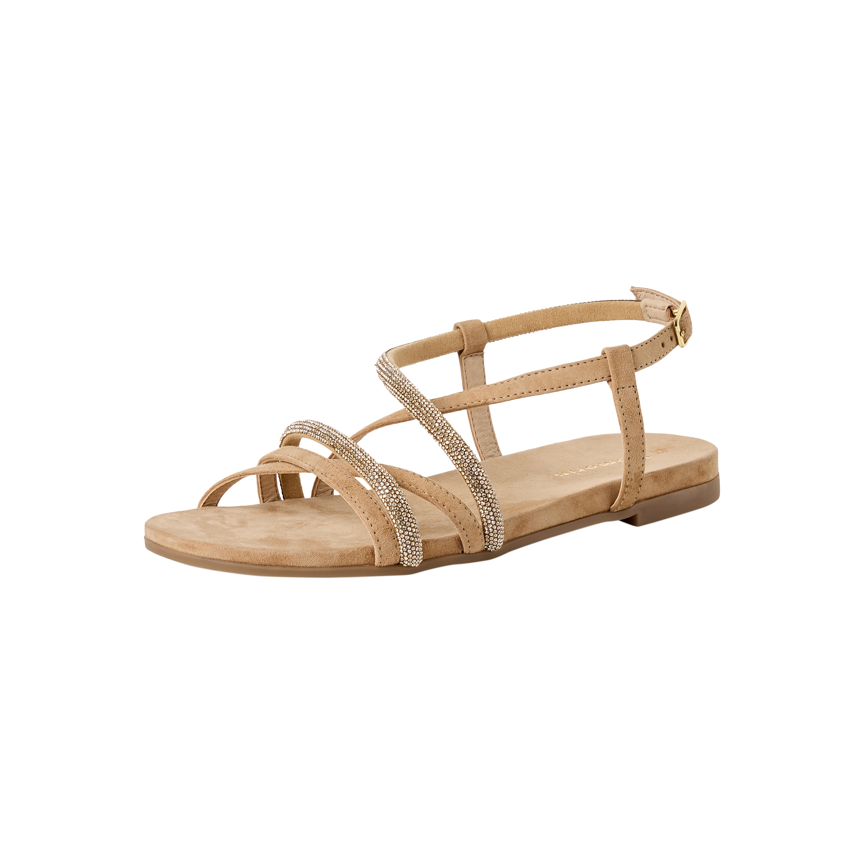 Flat leather sandals TAMARIS Beige
