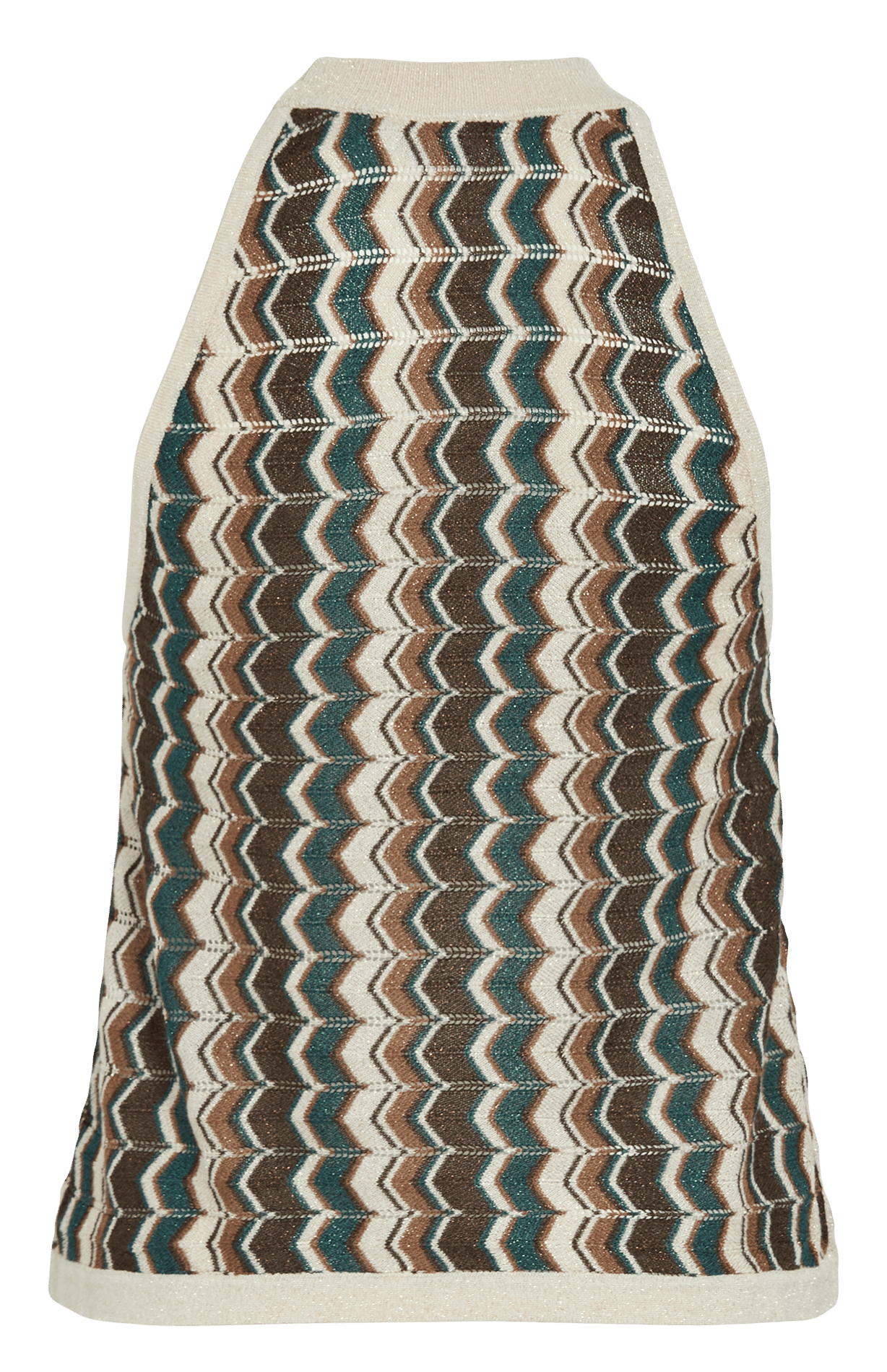 Top derecho de punto estampado VILA Gris