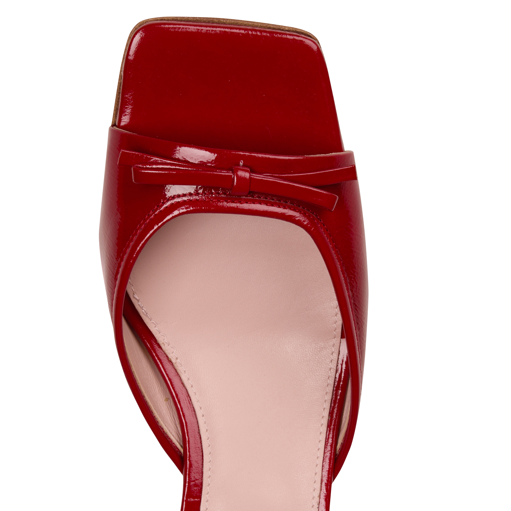 Patent leather heeled mules ODARE Red