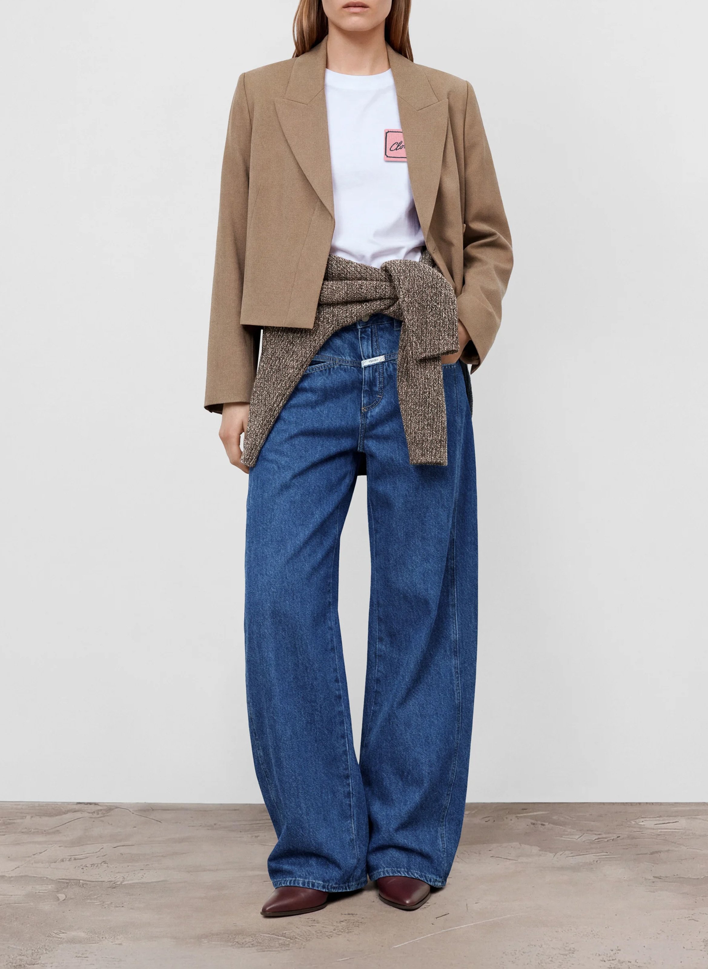 Wide leg jeans in cotton and recycled cotton CLOSED Blue